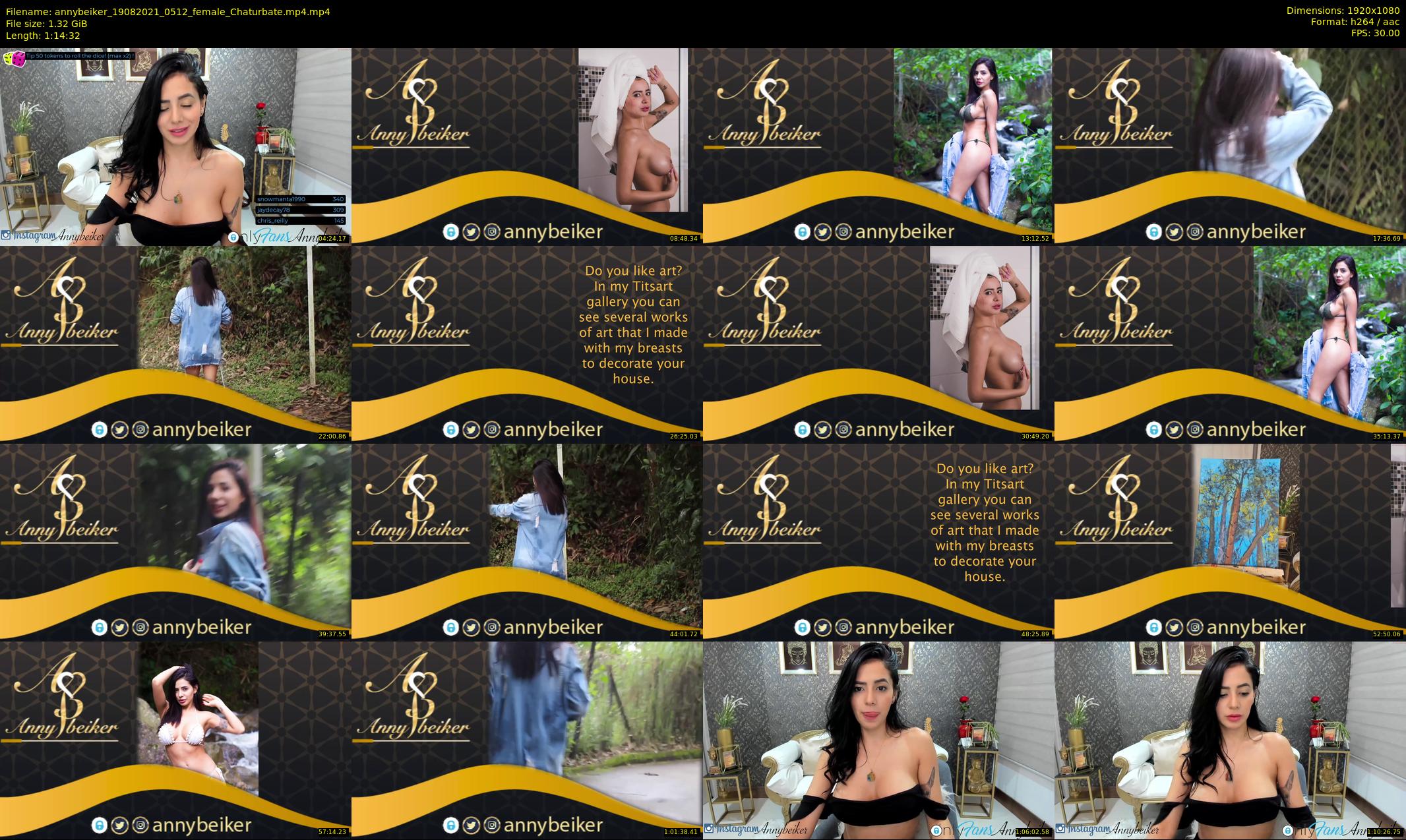 annybeiker — 75 minute Chaturbate female cam show recording, 1080p, Aug 19, 2021