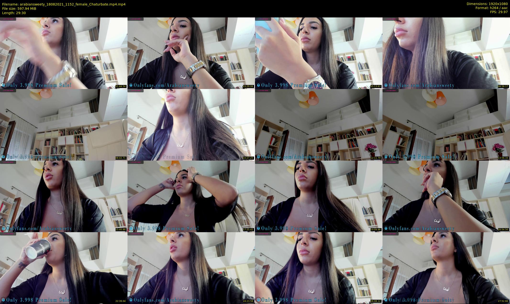 arabiansweety — 30 minute Chaturbate female cam show recording, 1080p, Aug 18, 2021