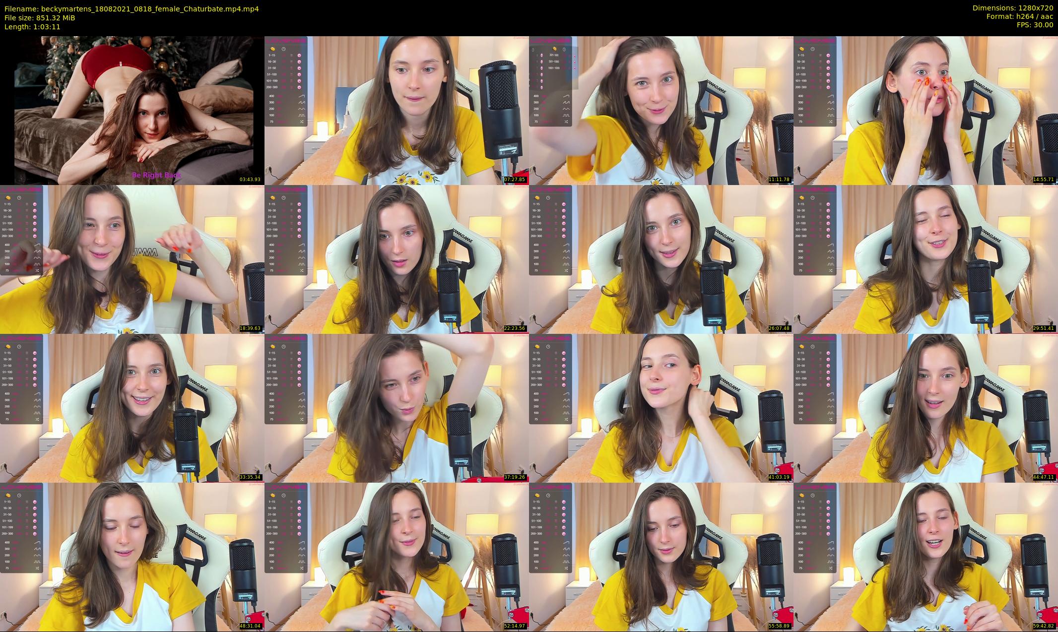 beckymartens — 64 minute Chaturbate female cam show recording, 720p, Aug 18, 2021