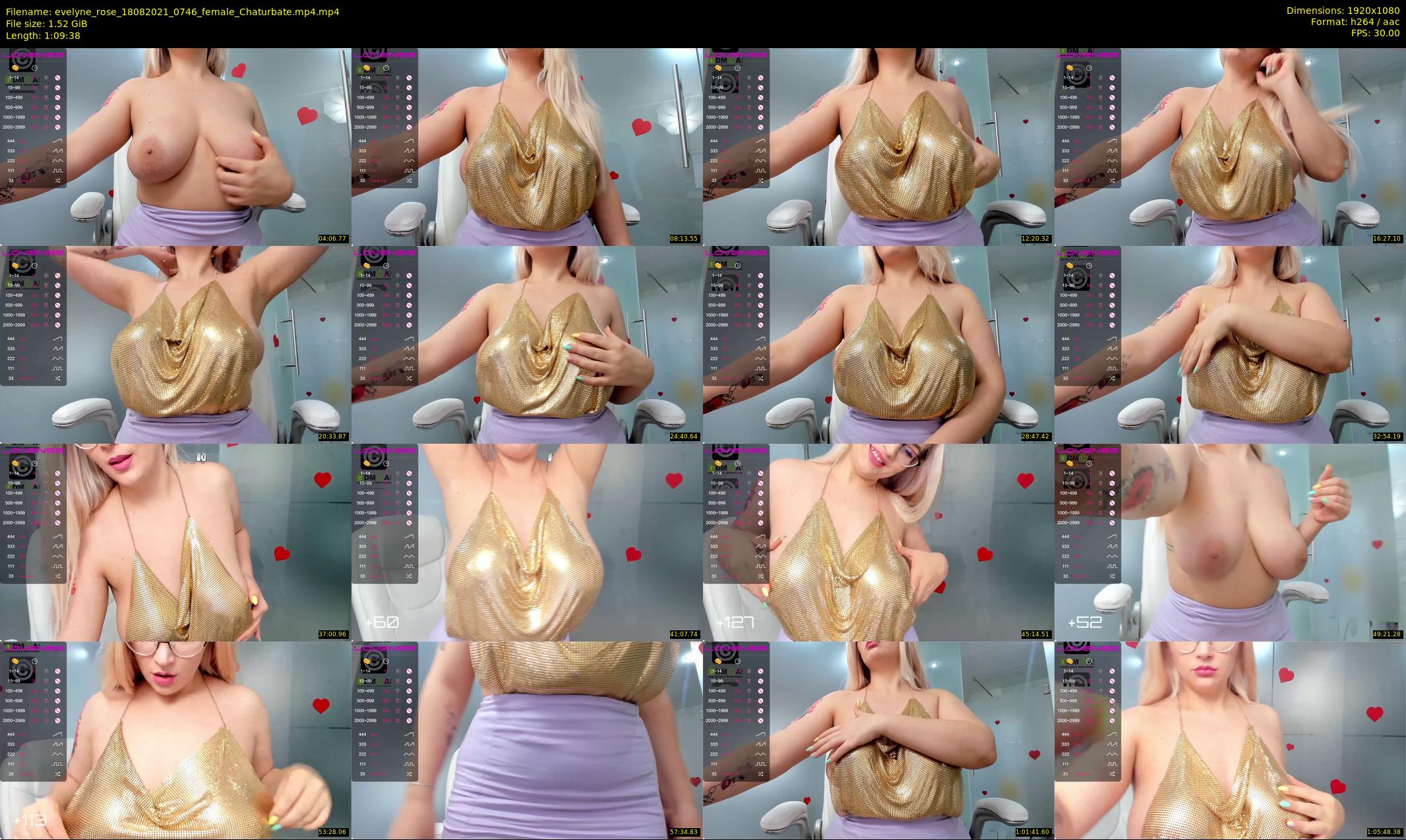 evelyne_rose — 70 minute Chaturbate female cam show recording, 1080p, Aug 18, 2021