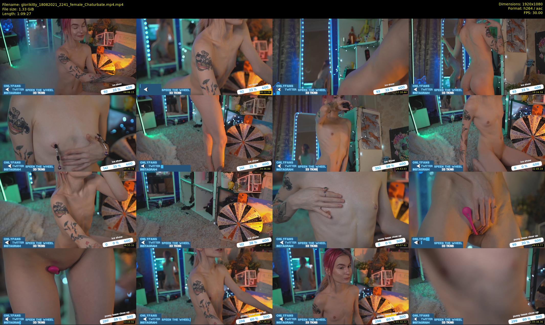 glorikitty — 70 minute Chaturbate female cam show recording, 1080p, Aug 18, 2021