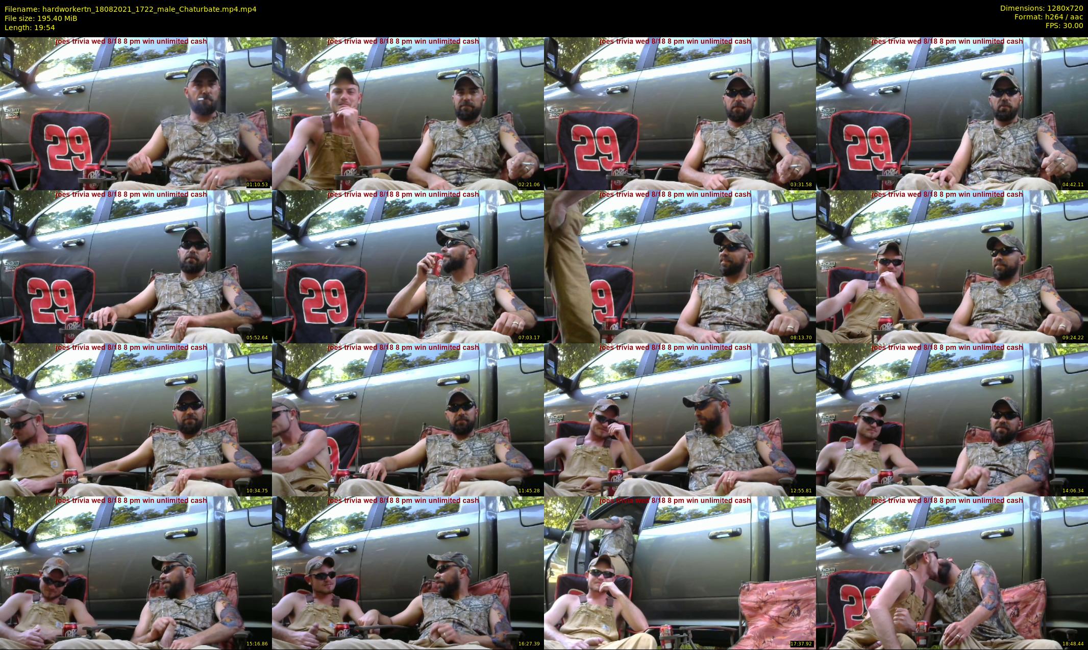 hardworkertn — 20 minute Chaturbate male cam show recording, 720p, Aug 18, 2021