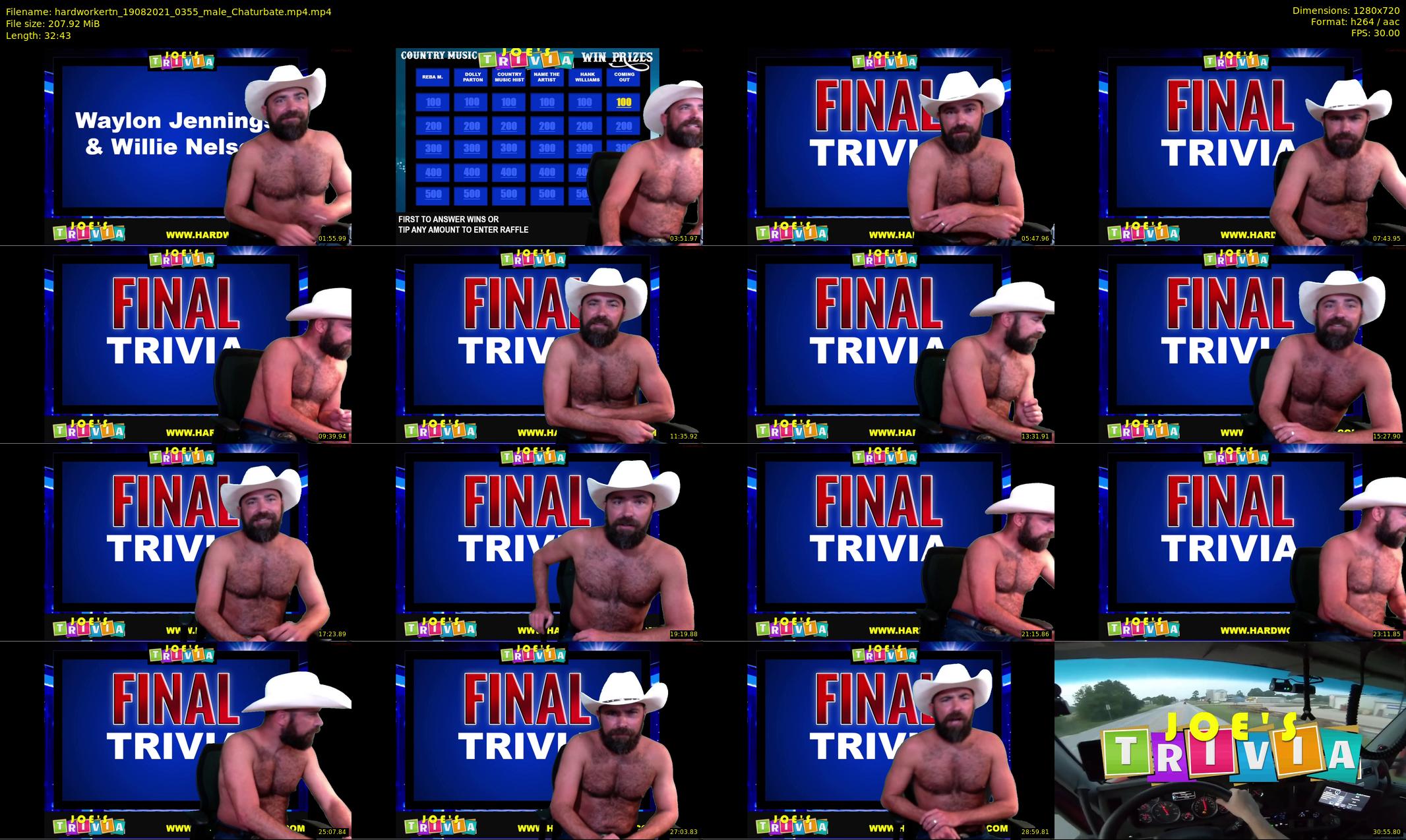 hardworkertn — 33 minute Chaturbate male cam show recording, 720p, Aug 19, 2021