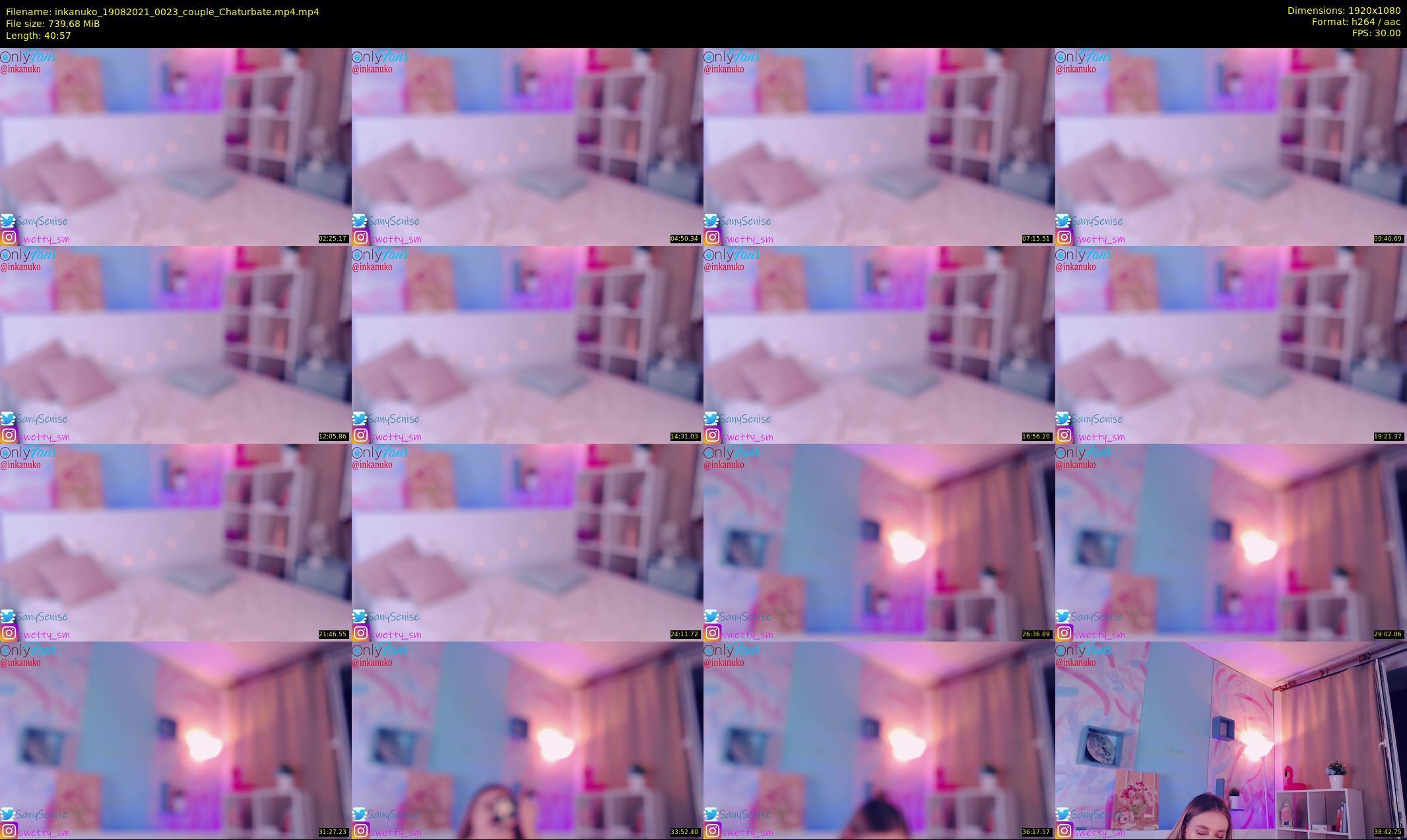 inkanuko — 41 minute Chaturbate couple cam show recording, 1080p, Aug 19, 2021
