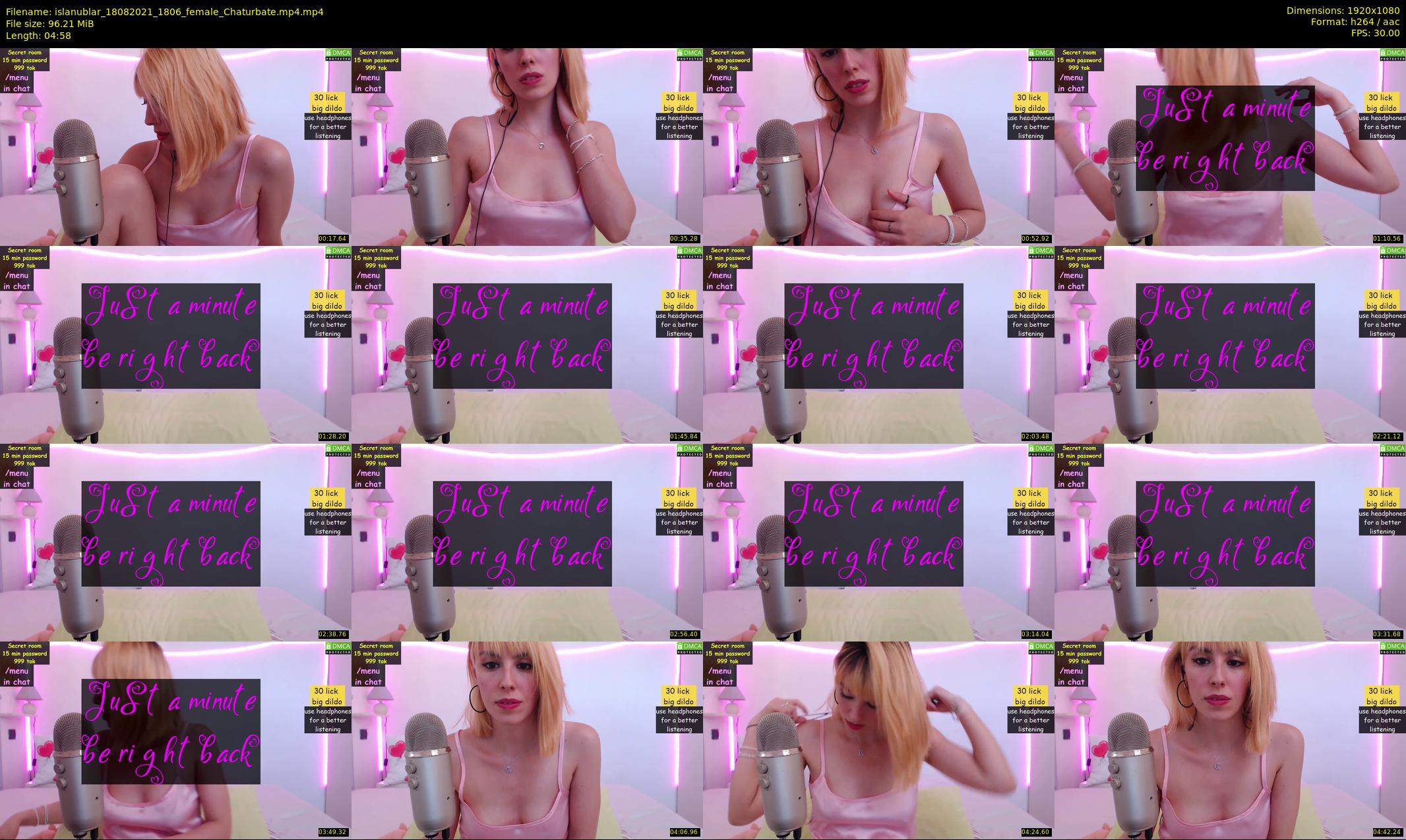 islanublar — 5 minute Chaturbate female cam show recording, 1080p, Aug 18, 2021