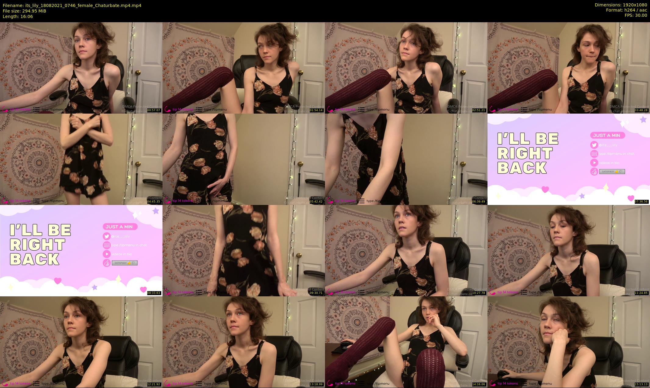 its_lily — 17 minute Chaturbate female cam show recording, 1080p, Aug 18, 2021