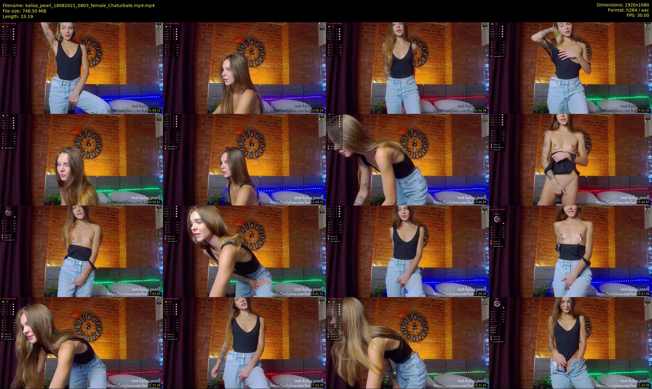 kalisa_pearl — 34 minute Chaturbate female cam show recording, 1080p, Aug 18, 2021