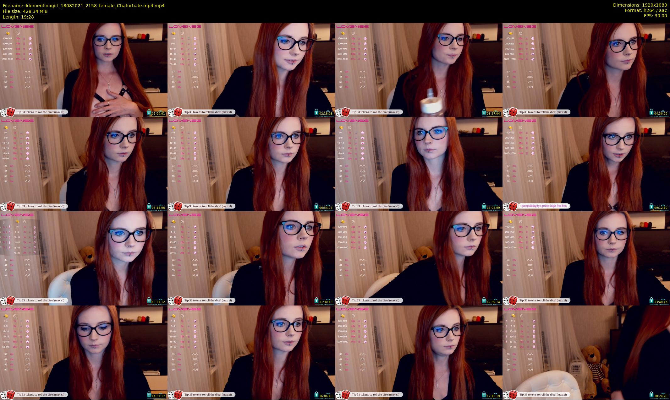 klementinagirl — 20 minute Chaturbate female cam show recording, 1080p, Aug 18, 2021