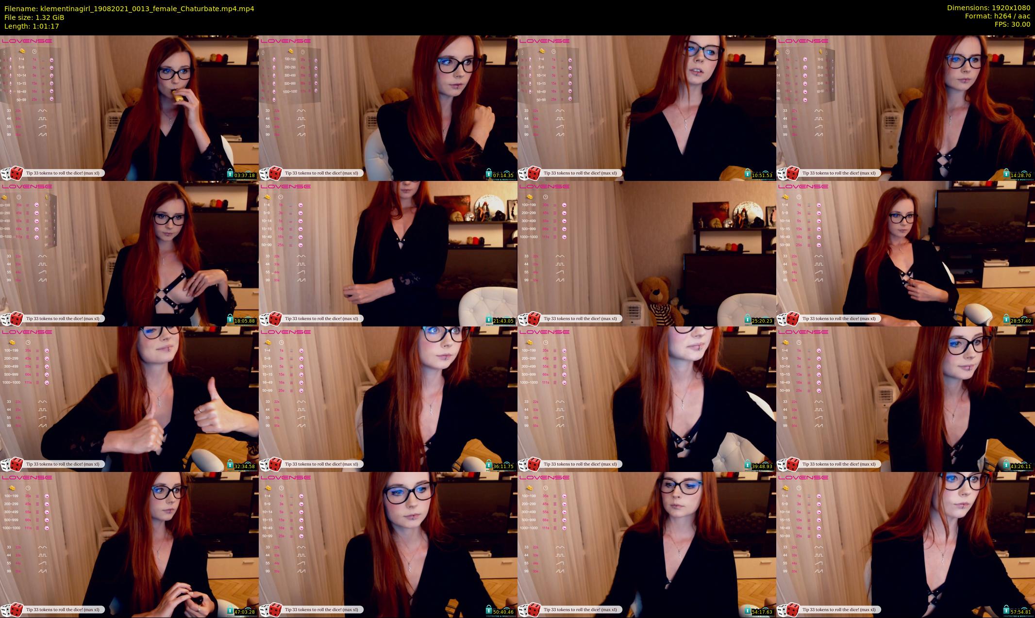 klementinagirl — 62 minute Chaturbate female cam show recording, 1080p, Aug 19, 2021