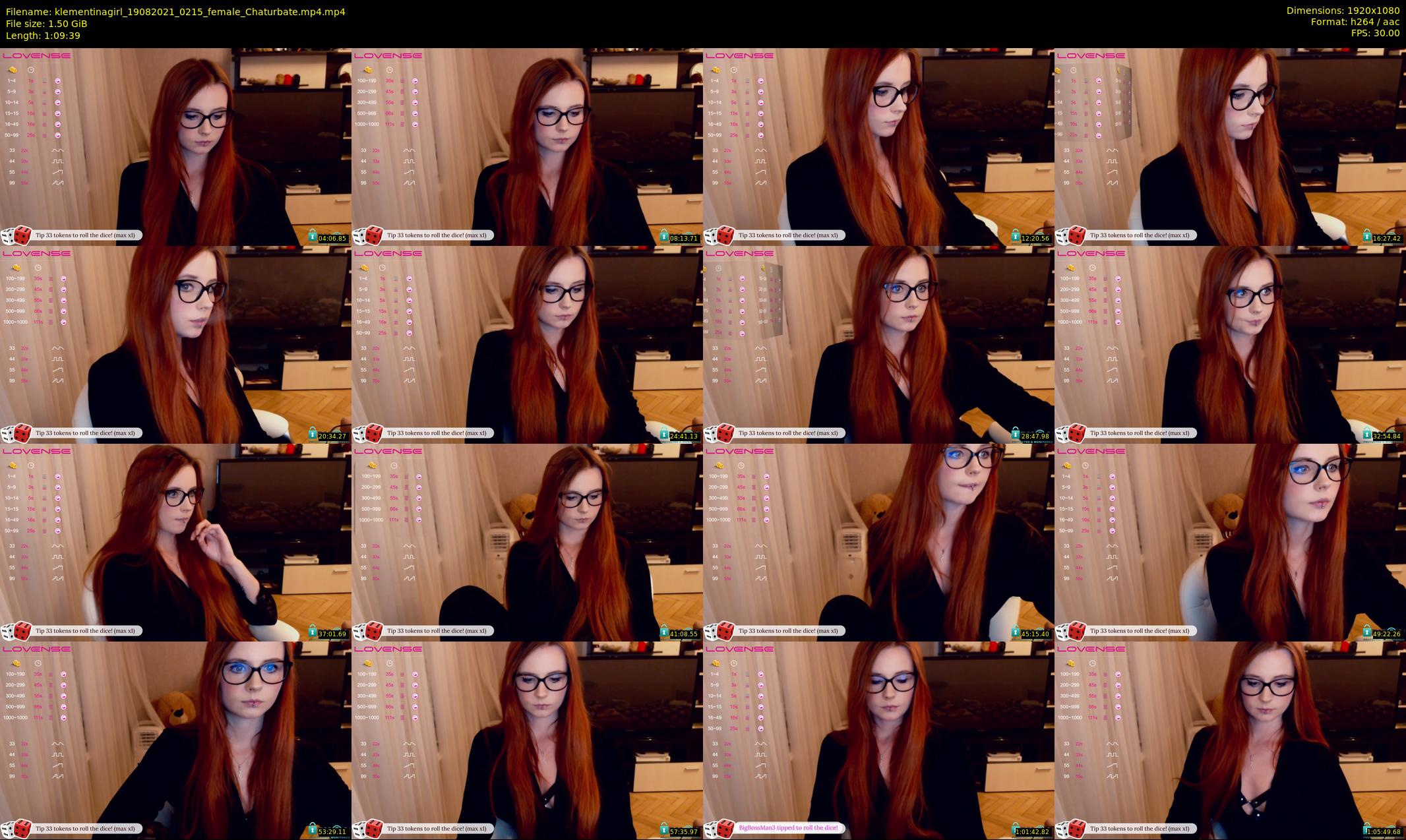 klementinagirl — 70 minute Chaturbate female cam show recording, 1080p, Aug 19, 2021