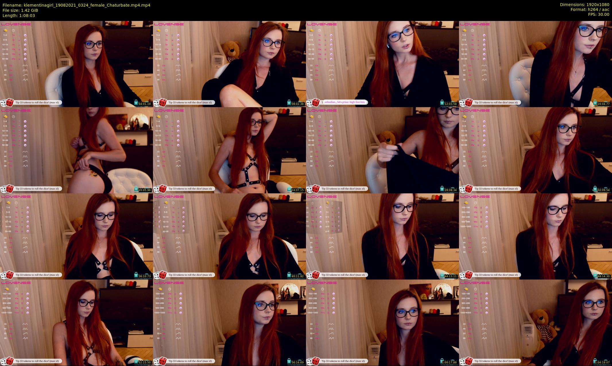 klementinagirl — 69 minute Chaturbate female cam show recording, 1080p, Aug 19, 2021