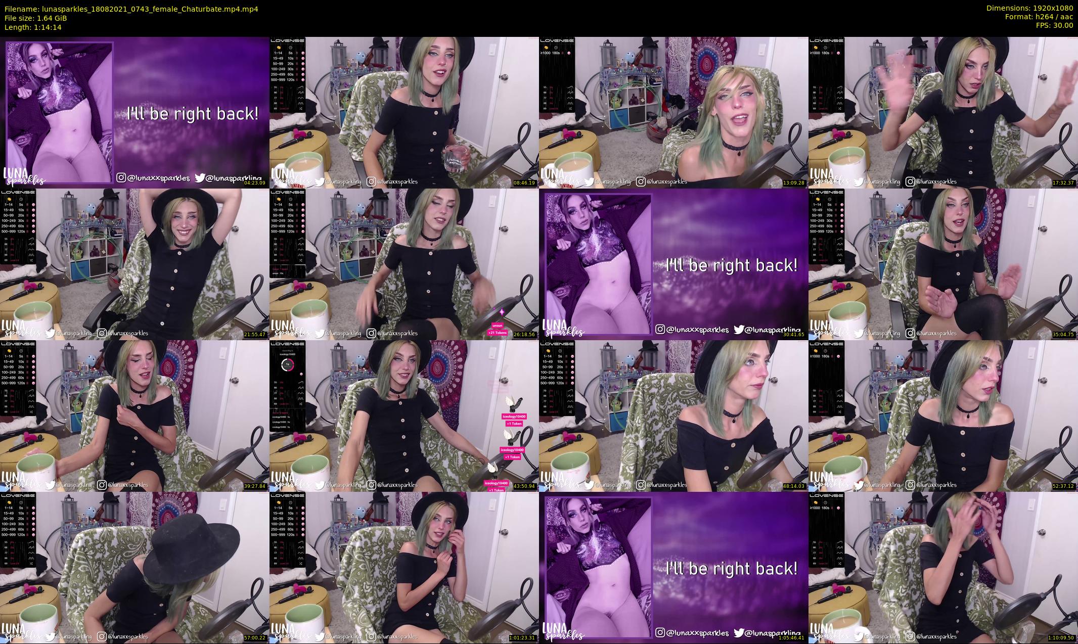 lunasparkles — 75 minute Chaturbate female cam show recording, 1080p, Aug 18, 2021