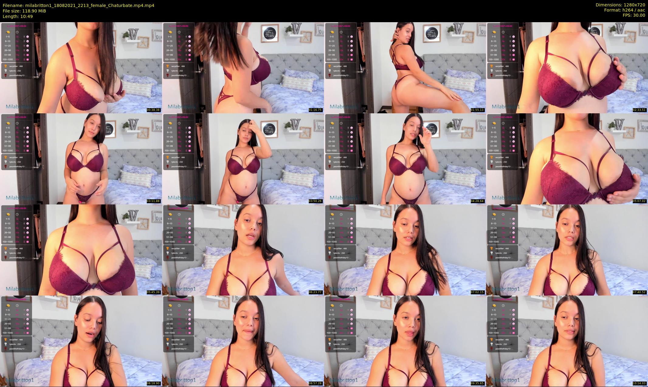 milabritton1 — 11 minute Chaturbate female cam show recording, 720p, Aug 18, 2021
