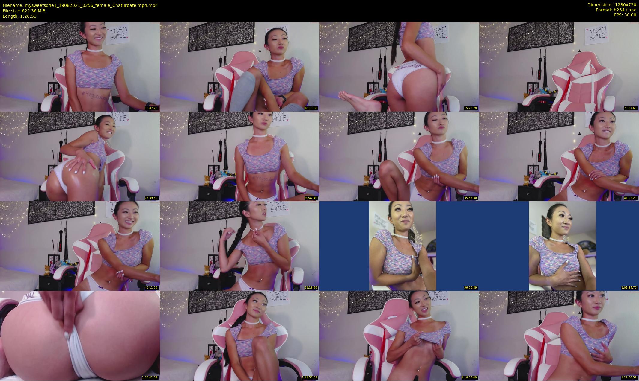 mysweetsofie1 — 87 minute Chaturbate female cam show recording, 720p, Aug 19, 2021