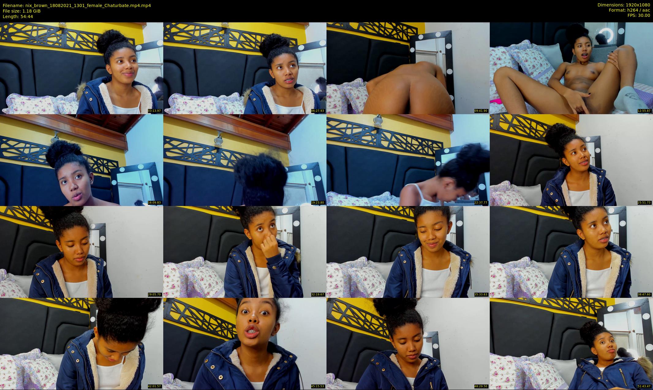 nix_brown — 55 minute Chaturbate female cam show recording, 1080p, Aug 18, 2021