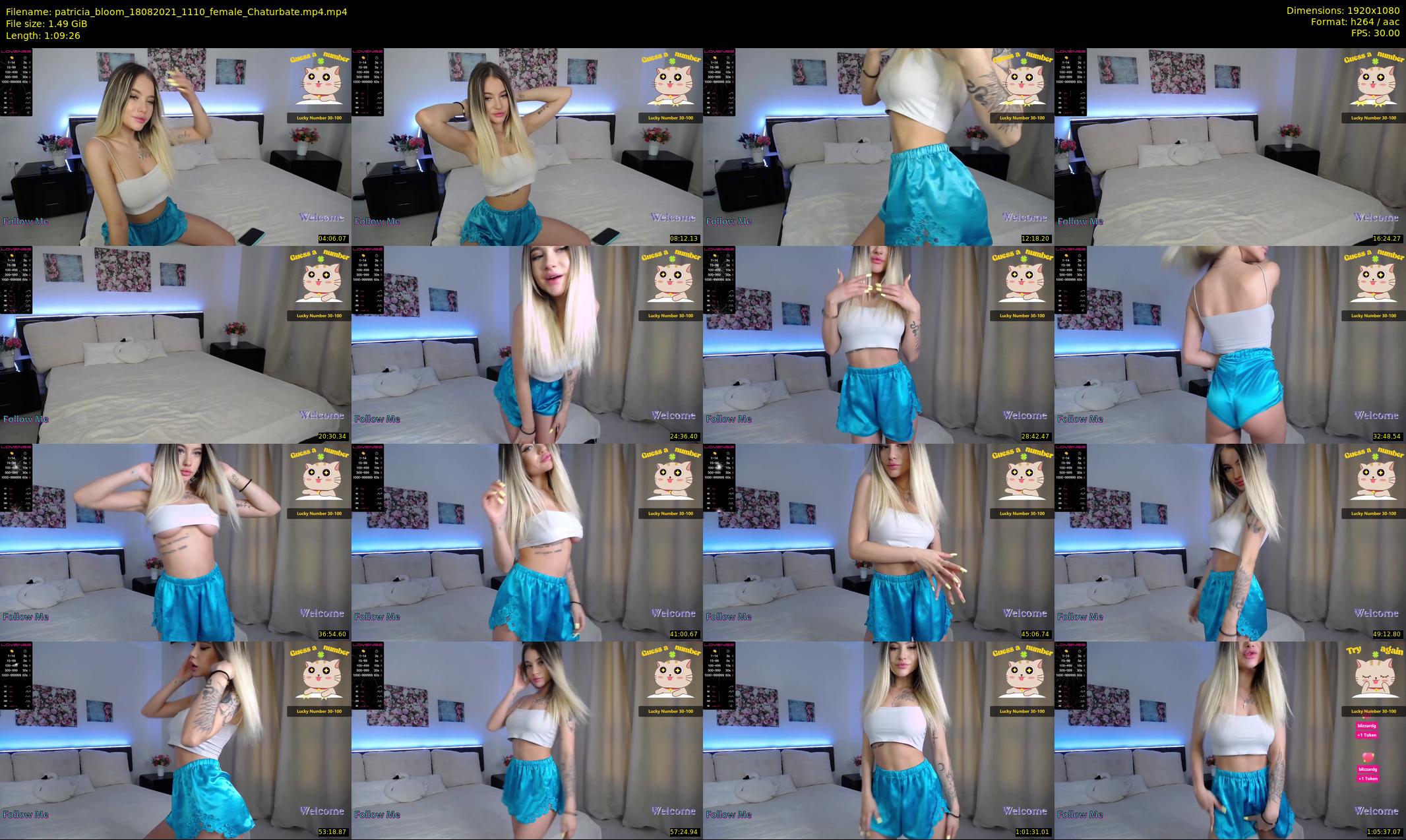 patricia_bloom — 70 minute Chaturbate female cam show recording, 1080p, Aug 18, 2021