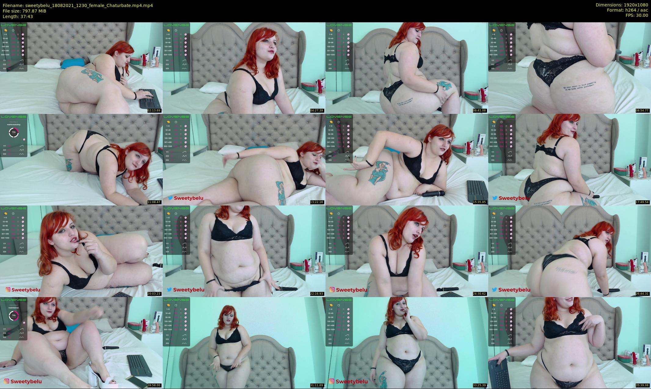sweetybelu — 38 minute Chaturbate female cam show recording, 1080p, Aug 18, 2021