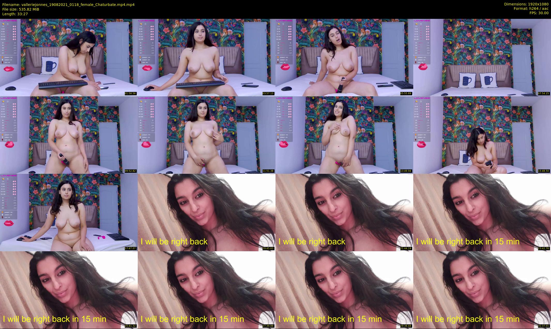 valleriejonnes — 34 minute Chaturbate female cam show recording, 1080p, Aug 19, 2021