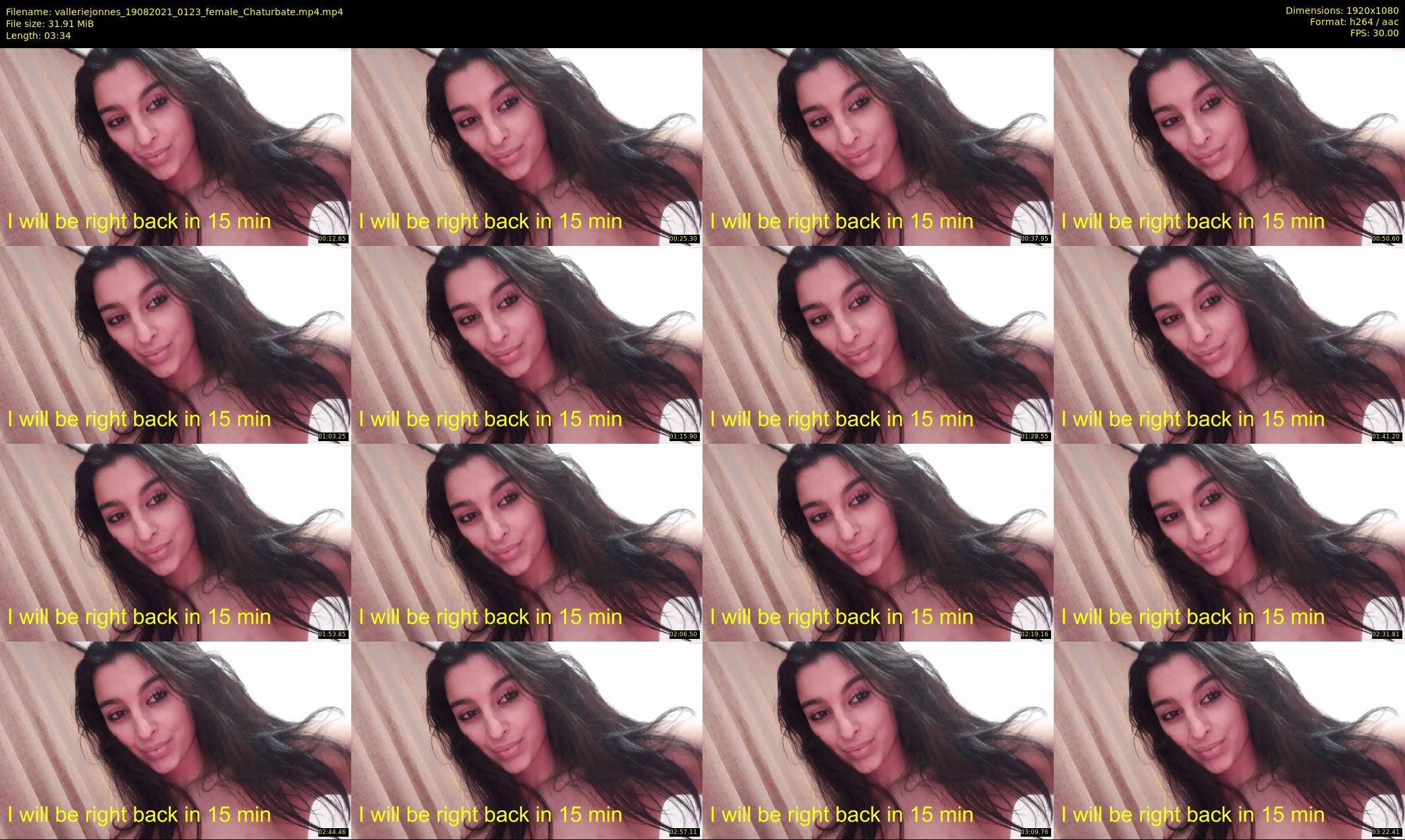 valleriejonnes — 4 minute Chaturbate female cam show recording, 1080p, Aug 19, 2021