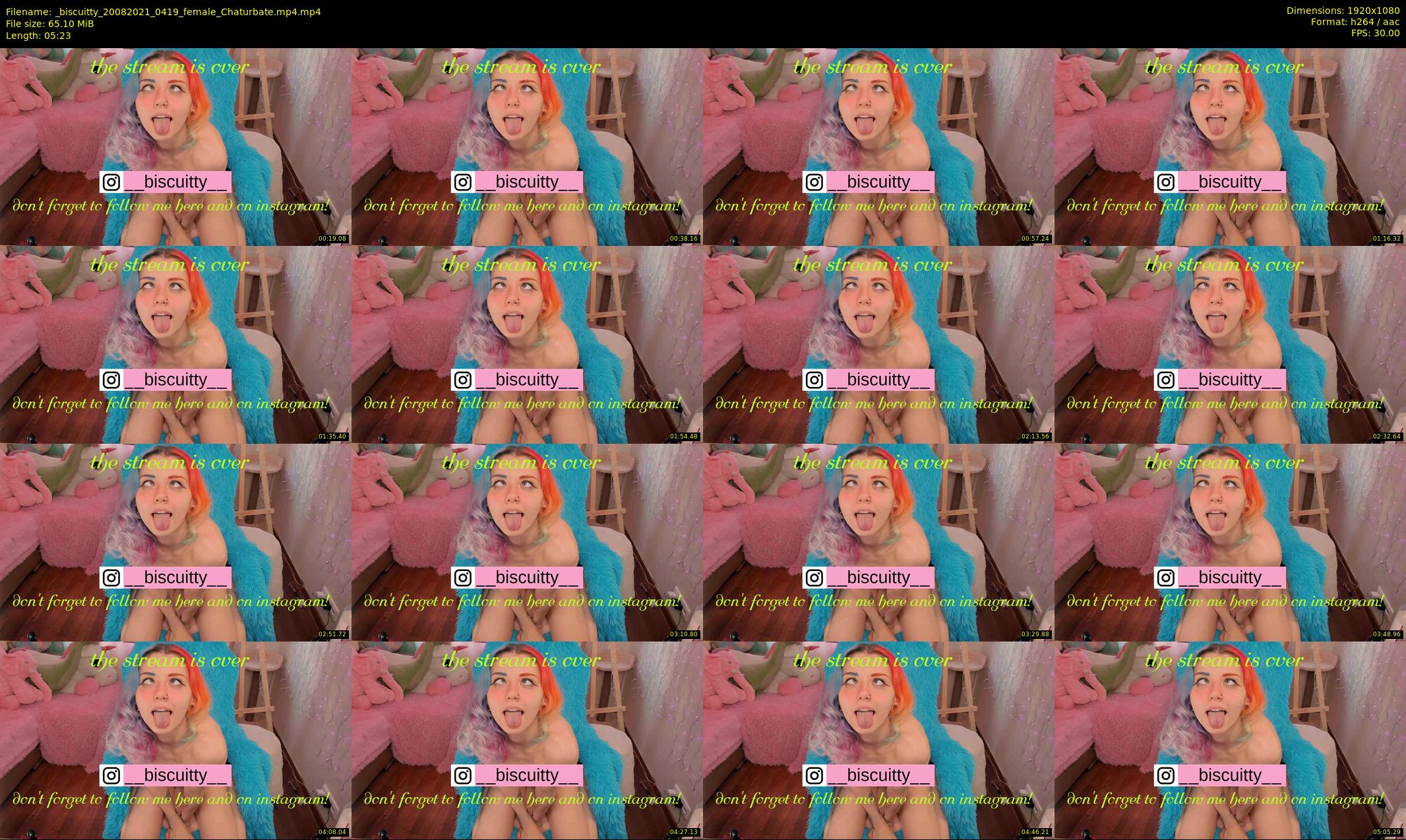 _biscuitty — 6 minute Chaturbate female cam show recording, 1080p, Aug 20, 2021