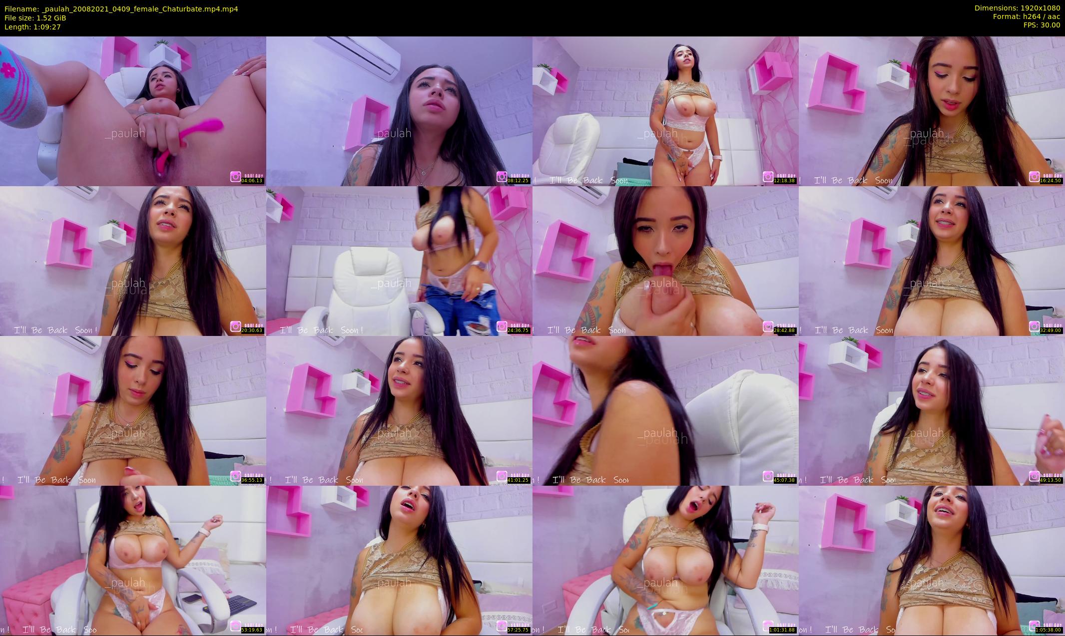 _paulah — 70 minute Chaturbate female cam show recording, 1080p, Aug 20, 2021