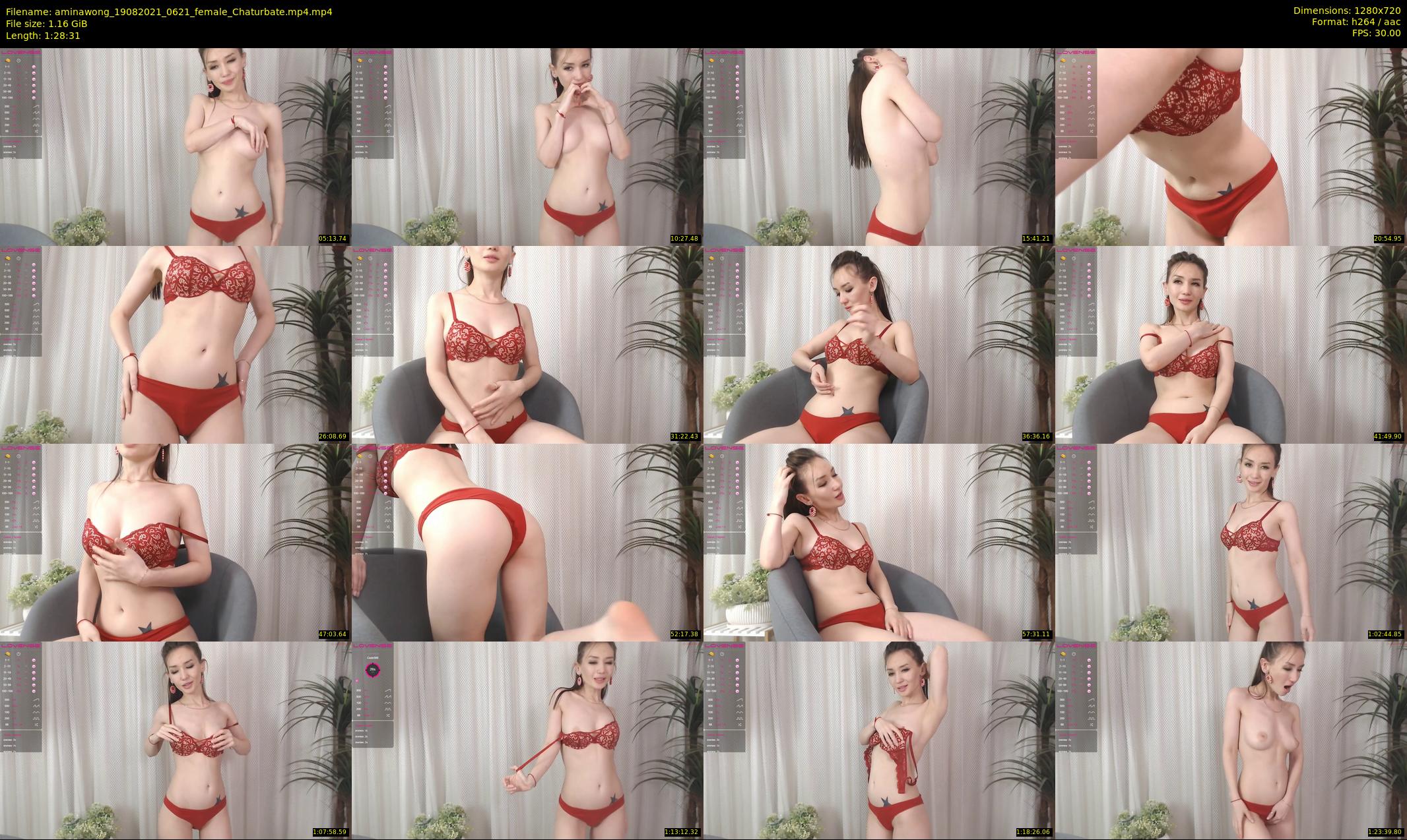 aminawong — 89 minute Chaturbate female cam show recording, 720p, Aug 19, 2021