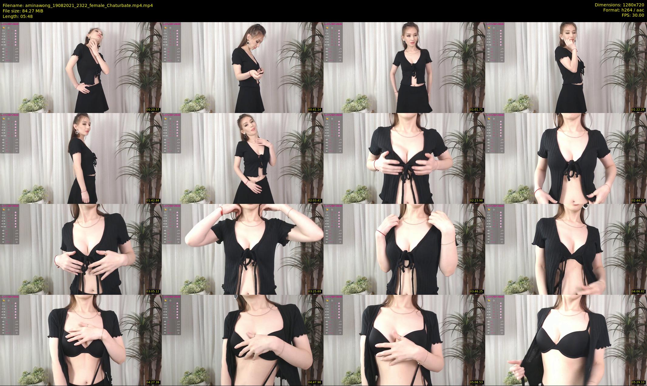 aminawong — 6 minute Chaturbate female cam show recording, 720p, Aug 19, 2021