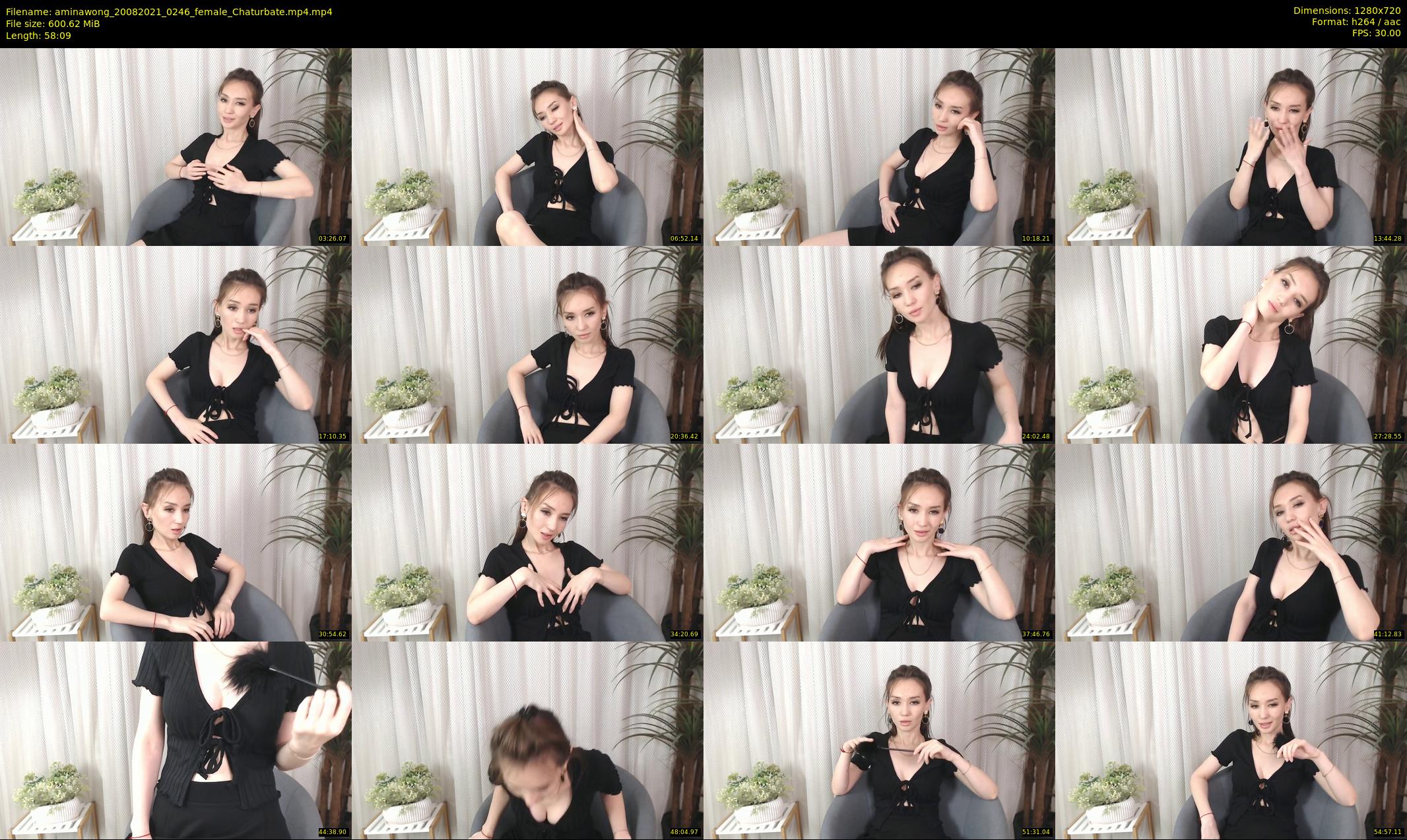 aminawong — 59 minute Chaturbate female cam show recording, 720p, Aug 20, 2021