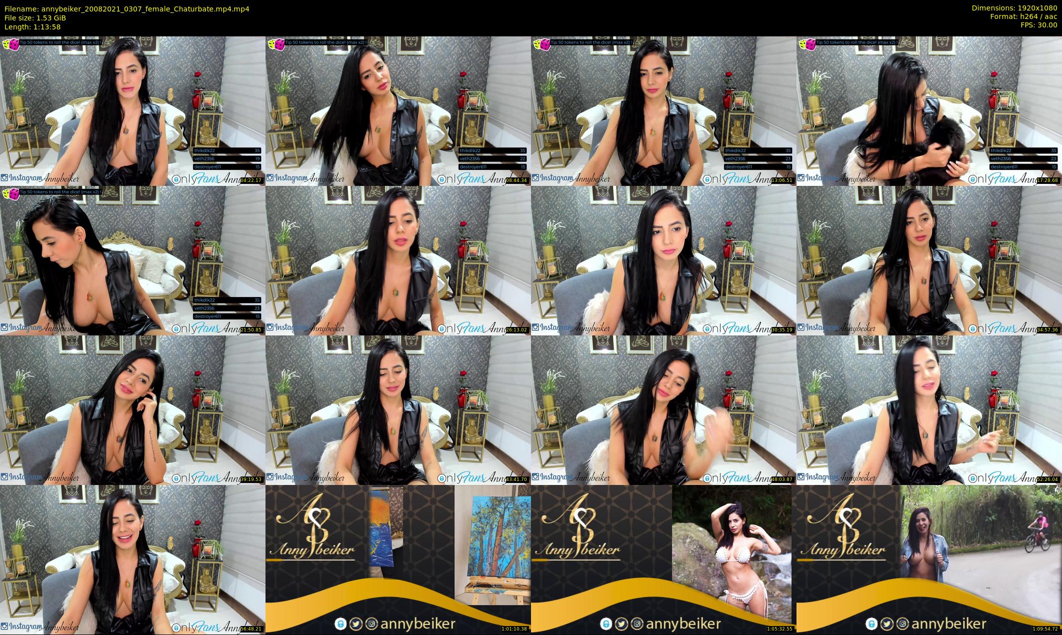 annybeiker — 74 minute Chaturbate female cam show recording, 1080p, Aug 20, 2021