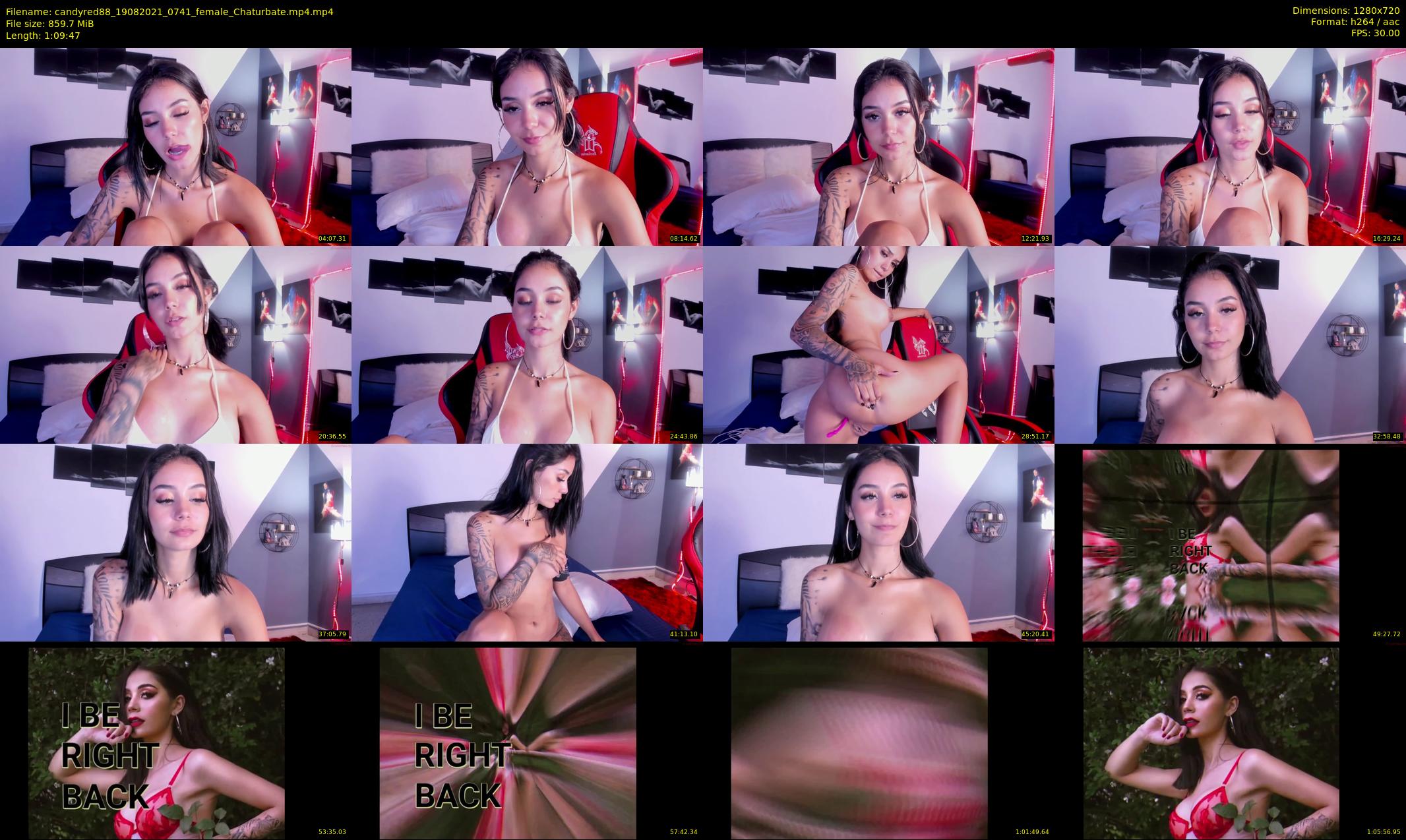 candyred88 — 70 minute Chaturbate female cam show recording, 720p, Aug 19, 2021