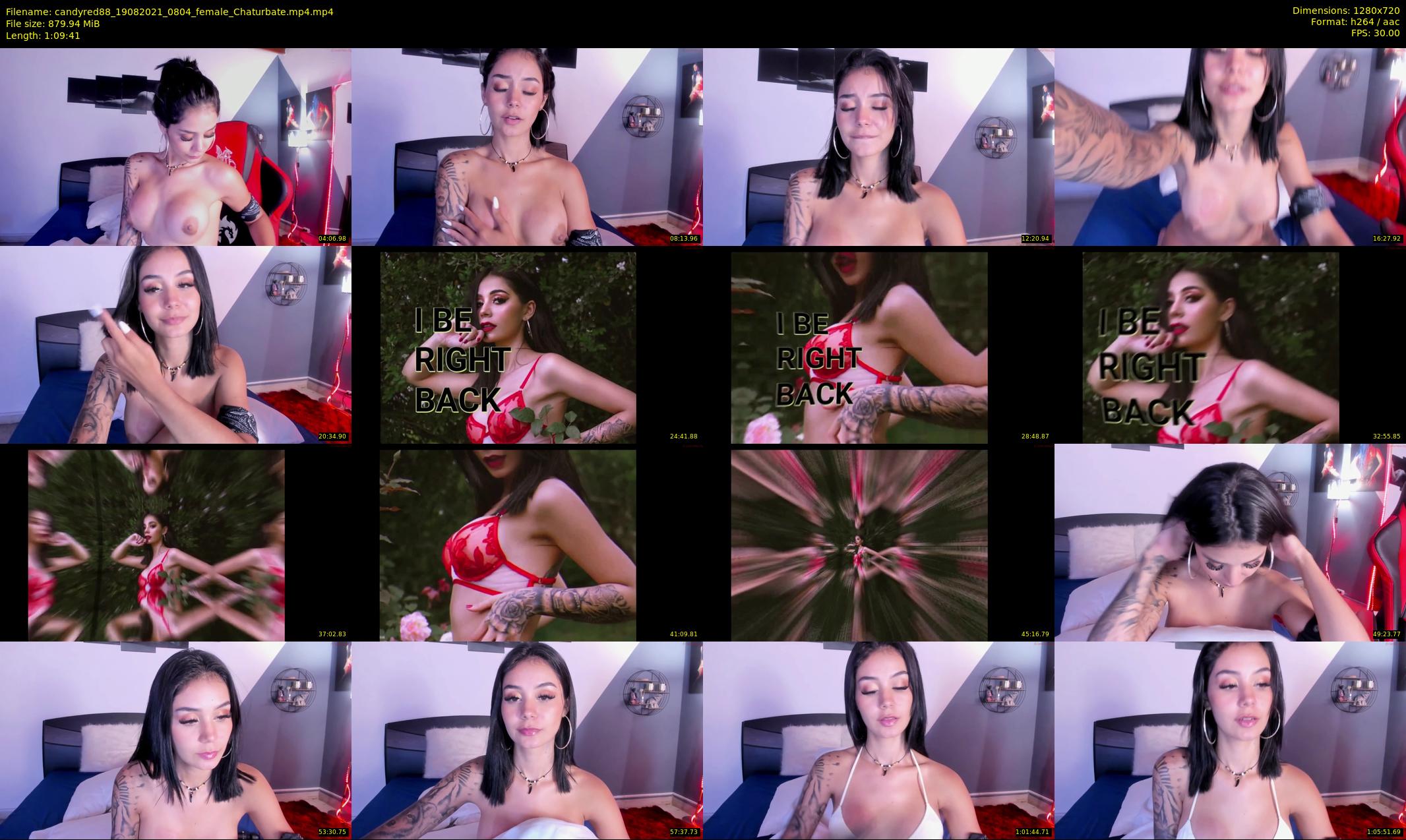 candyred88 — 70 minute Chaturbate female cam show recording, 720p, Aug 19, 2021