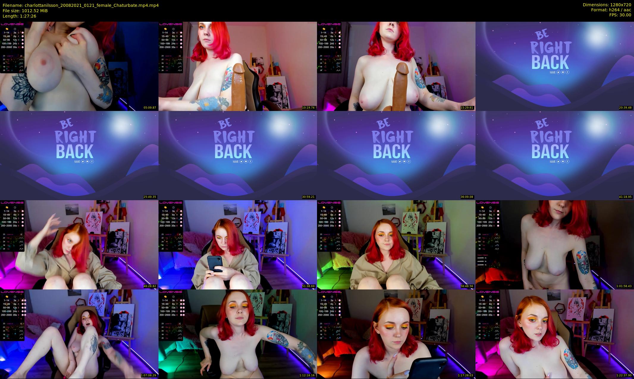 charlottanilsson — 88 minute Chaturbate female cam show recording, 720p, Aug 20, 2021