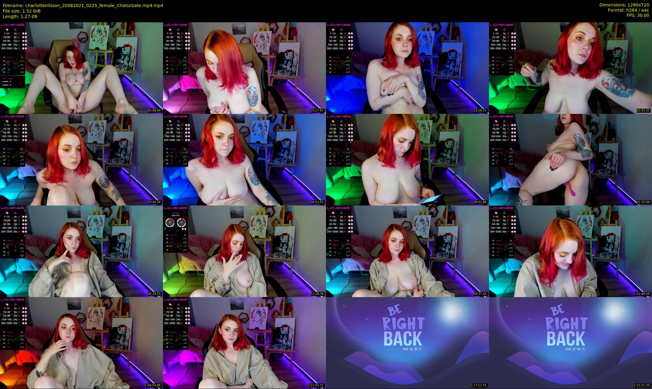 charlottanilsson — 88 minute Chaturbate female cam show recording, 720p, Aug 20, 2021