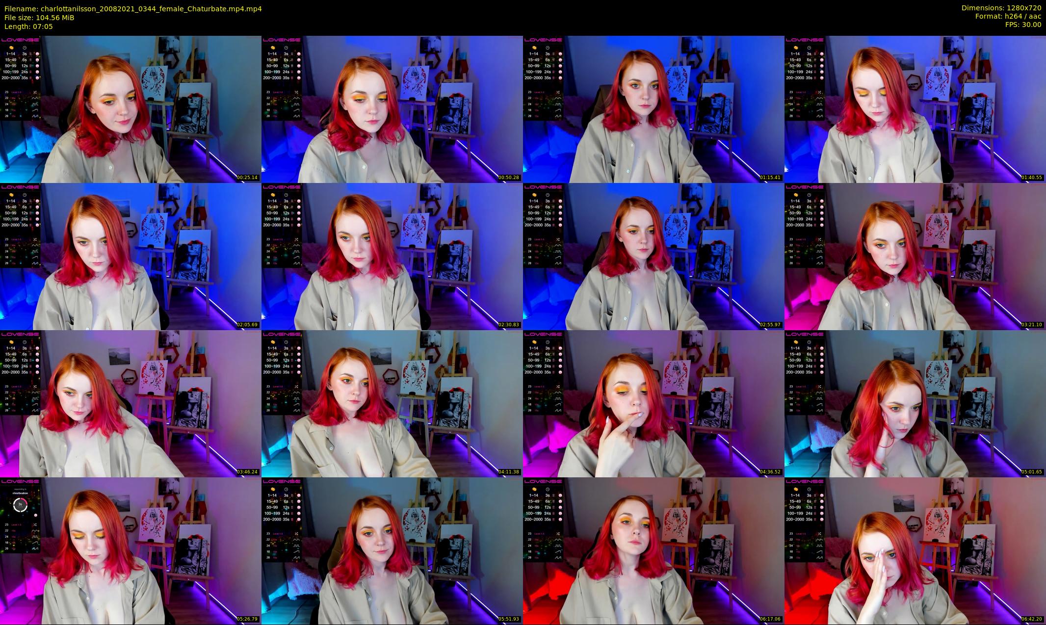 charlottanilsson — 8 minute Chaturbate female cam show recording, 720p, Aug 20, 2021