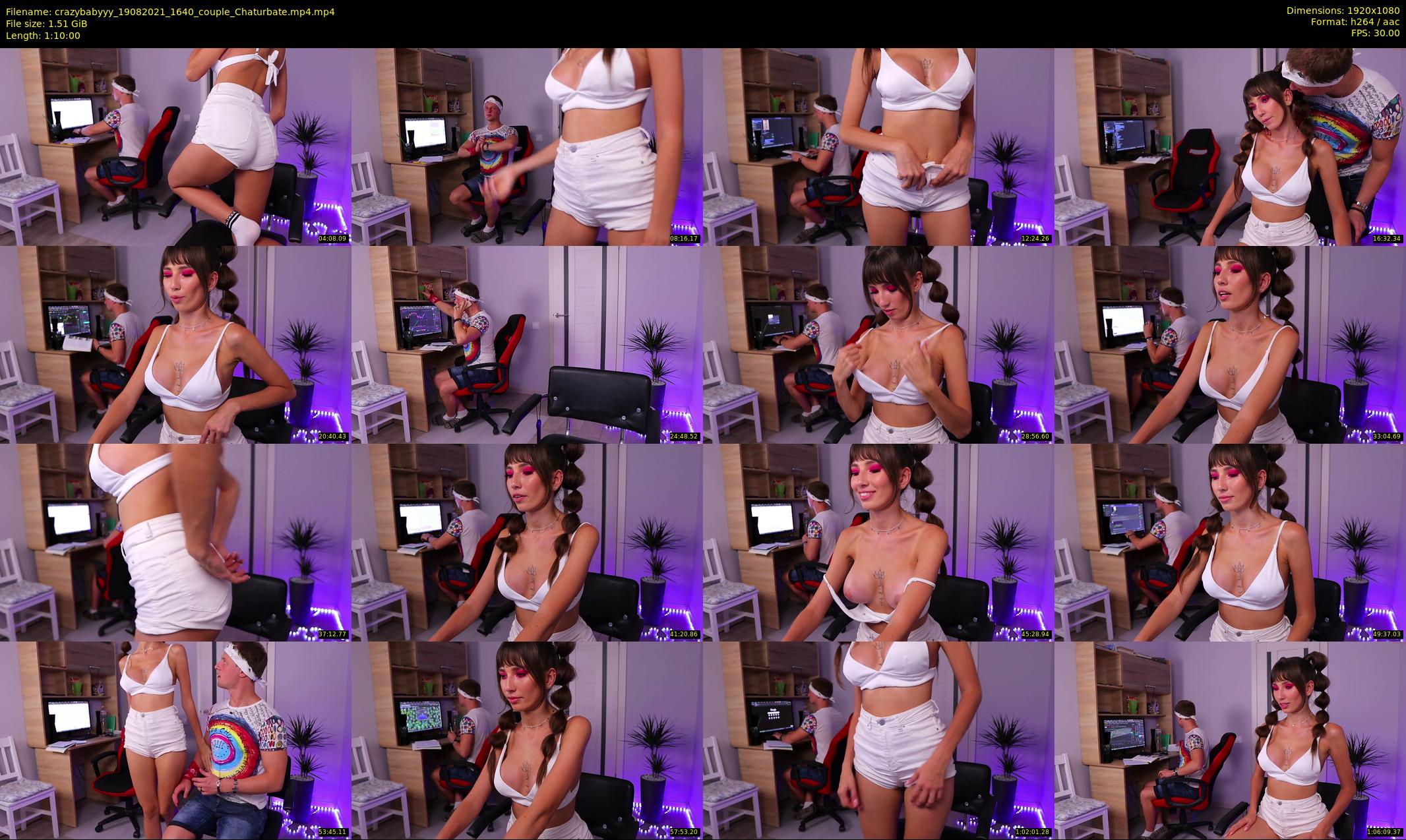 crazybabyyy — 70 minute Chaturbate couple cam show recording, 1080p, Aug 19, 2021