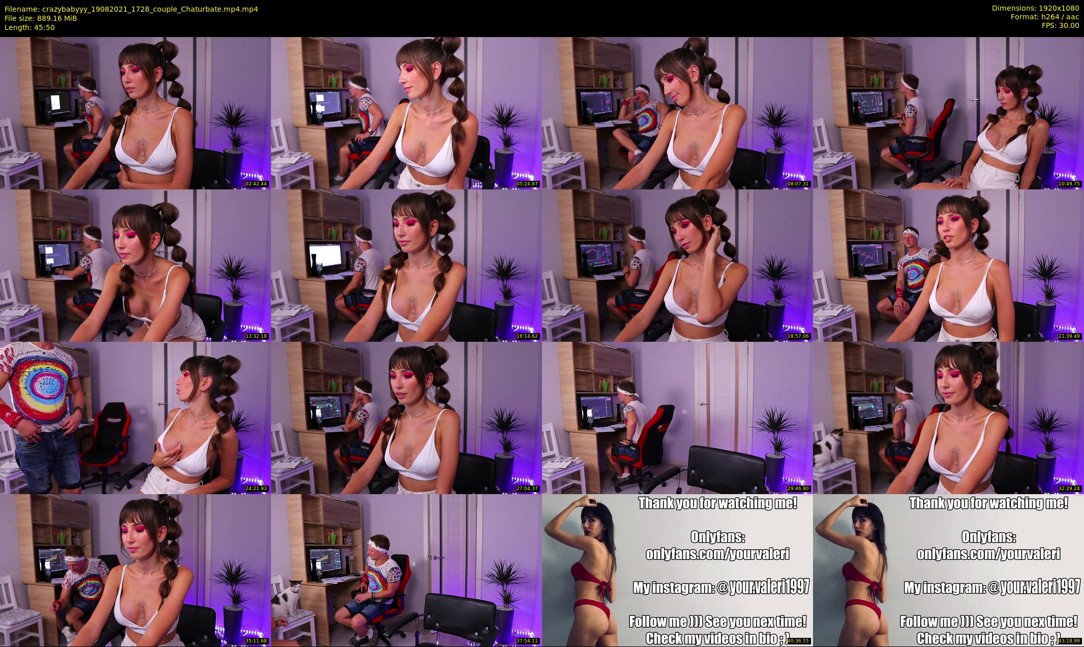crazybabyyy — 46 minute Chaturbate couple cam show recording, 1080p, Aug 19, 2021