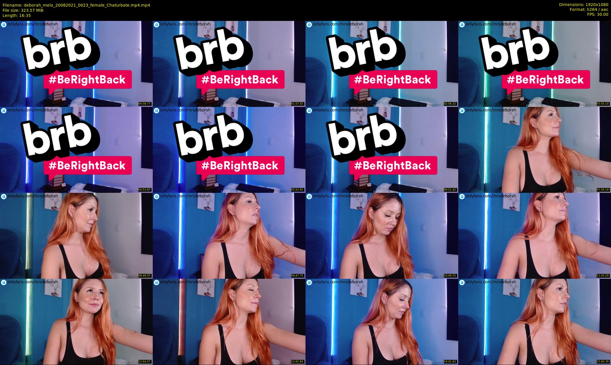 deborah_melo — 17 minute Chaturbate female cam show recording, 1080p, Aug 20, 2021