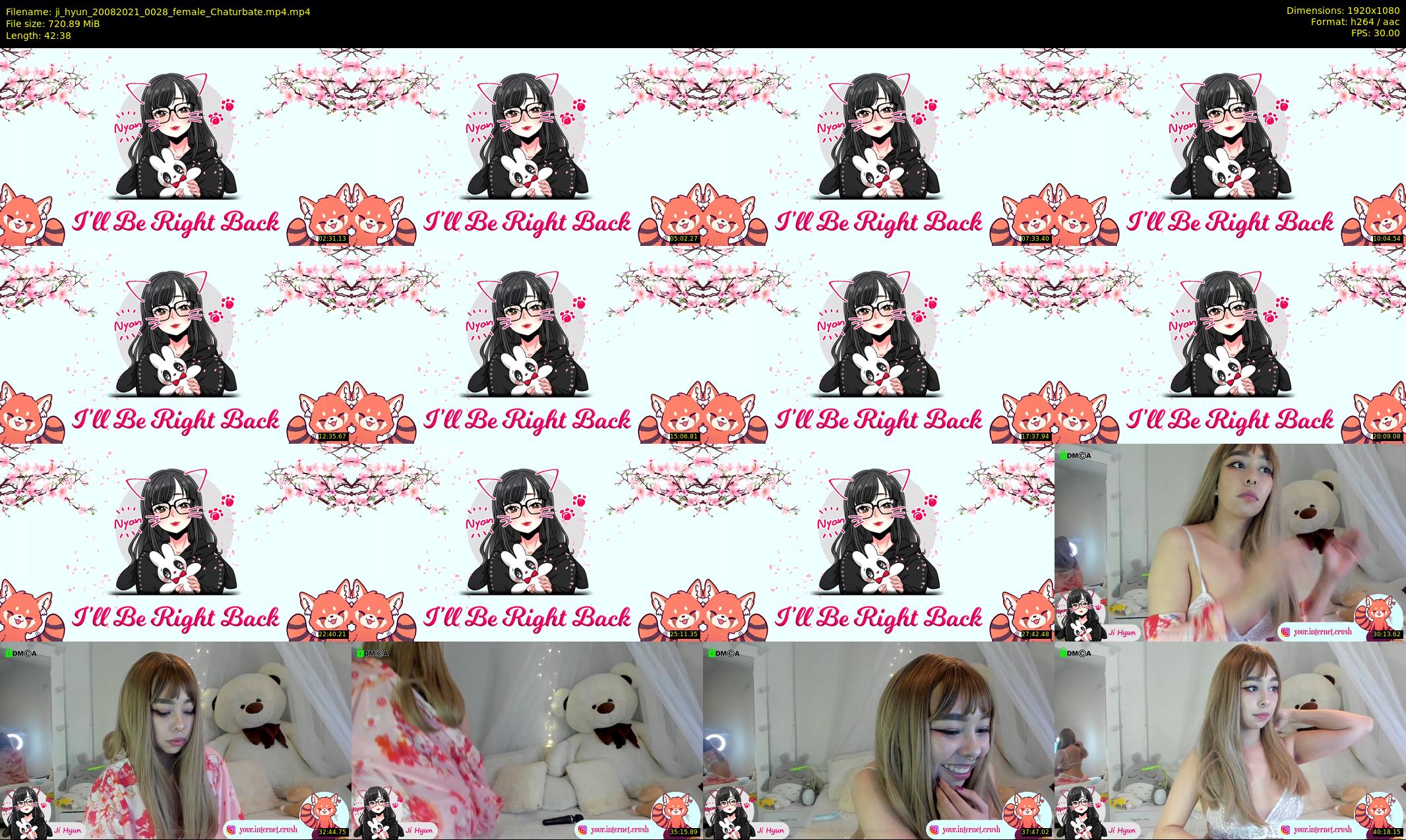 ji_hyun — 43 minute Chaturbate female cam show recording, 1080p, Aug 20, 2021