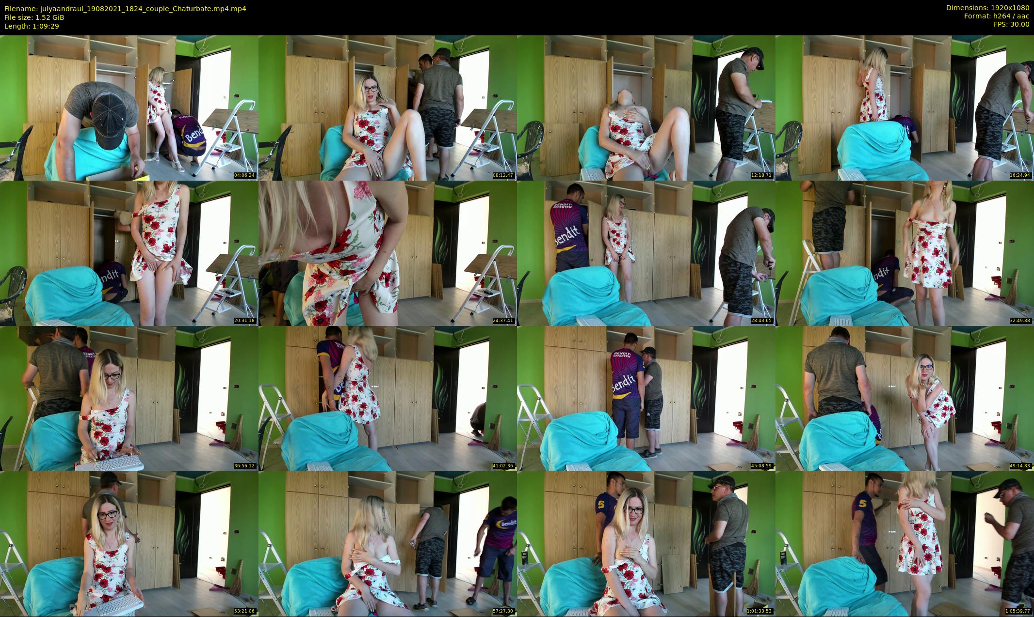 julyaandraul — 70 minute Chaturbate couple cam show recording, 1080p, Aug 19, 2021