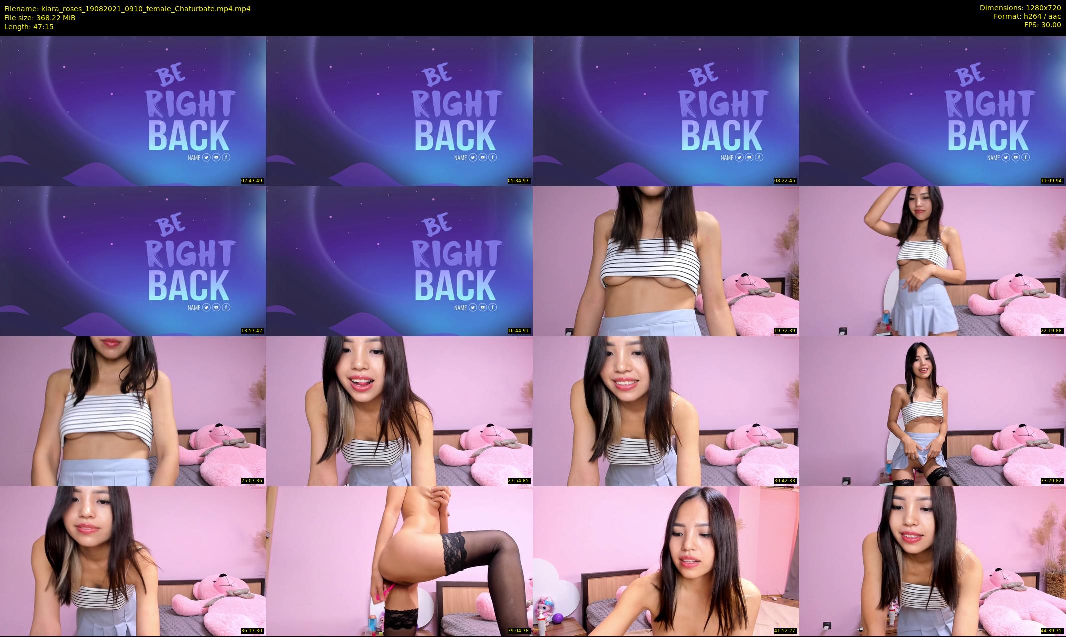 kiara_roses — 48 minute Chaturbate female cam show recording, 720p, Aug 19, 2021