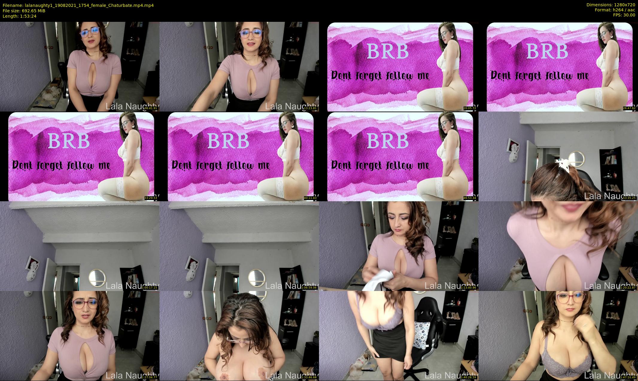 lalanaughty1 — 114 minute Chaturbate female cam show recording, 720p, Aug 19, 2021