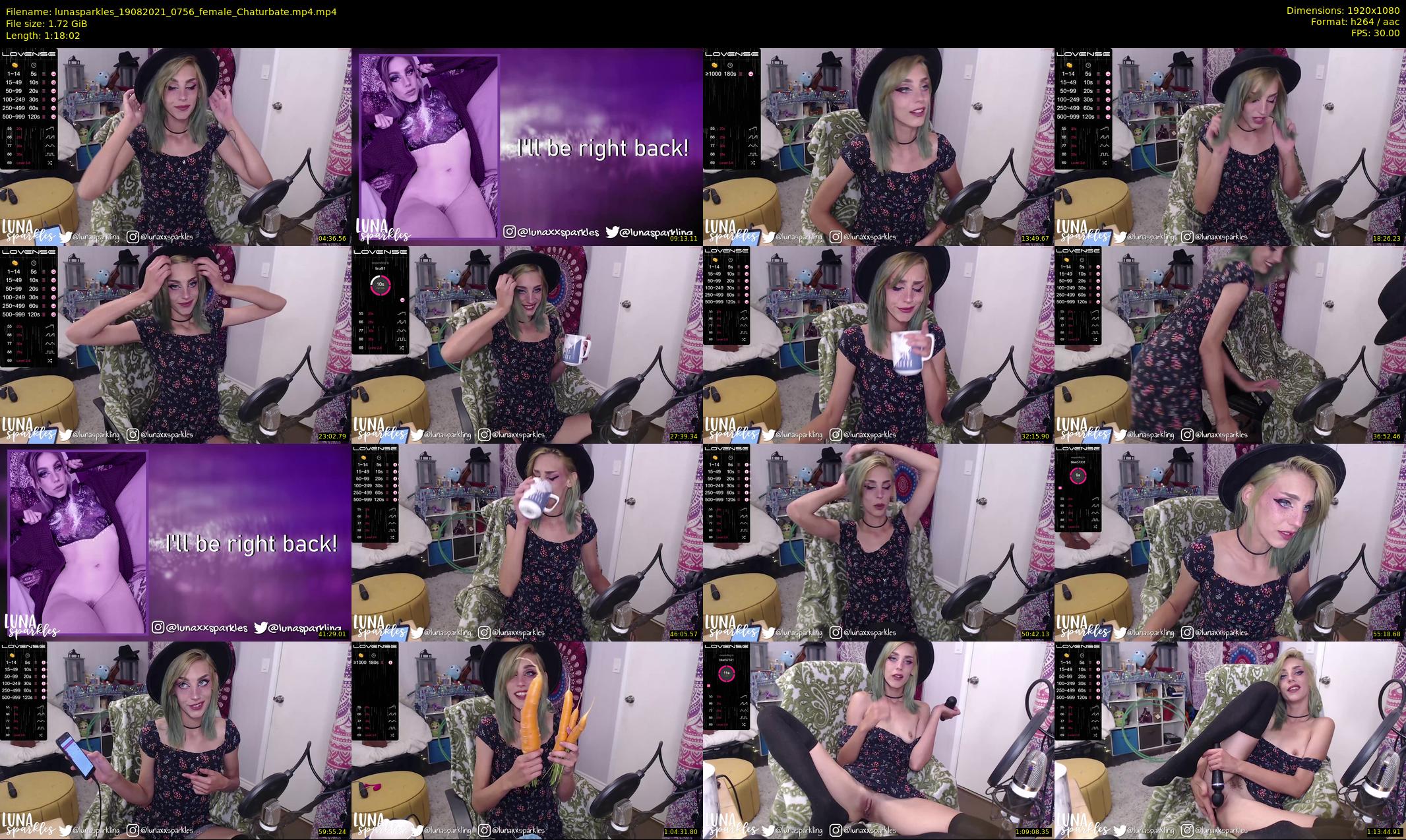 lunasparkles — 79 minute Chaturbate female cam show recording, 1080p, Aug 19, 2021