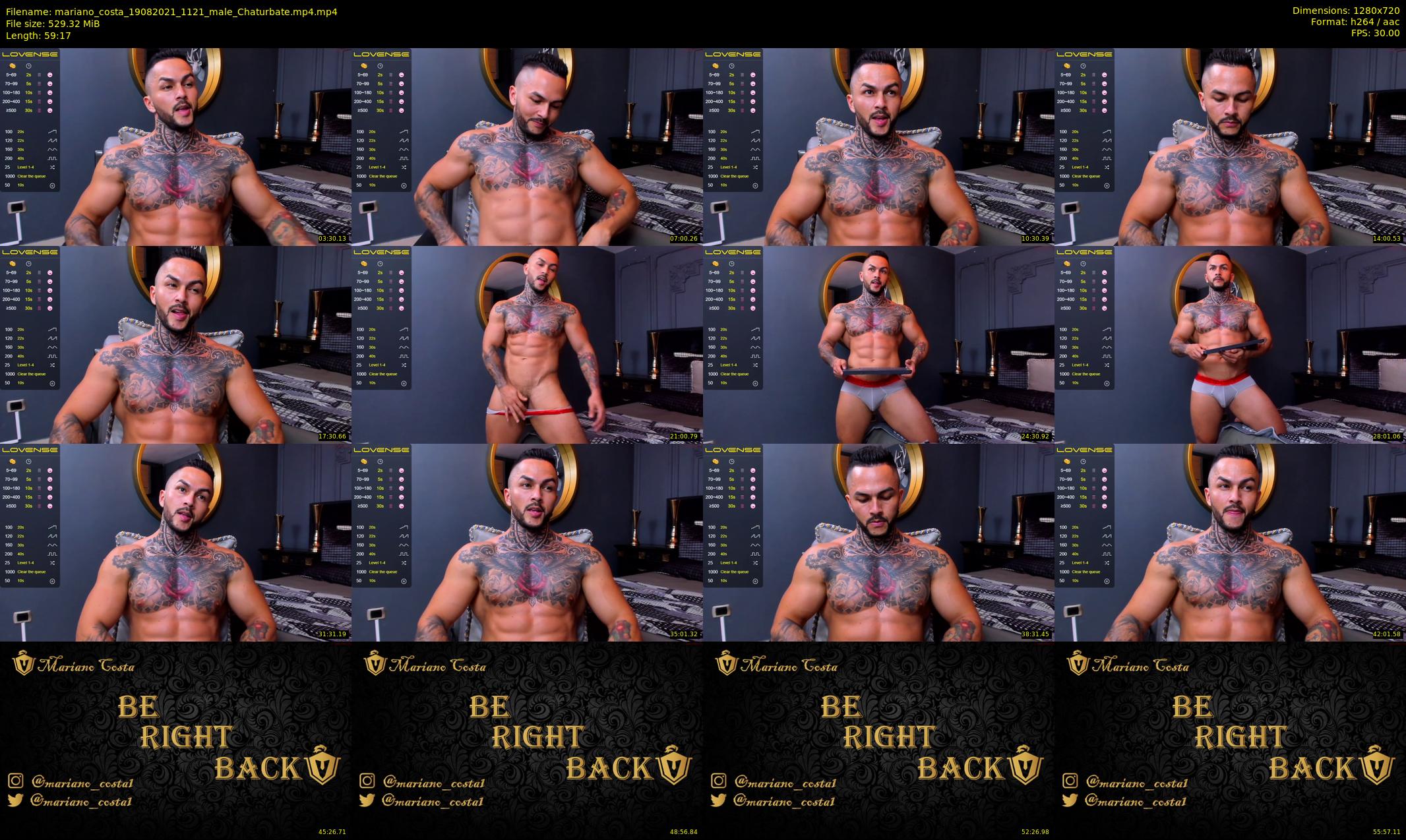 mariano_costa — 60 minute Chaturbate male cam show recording, 720p, Aug 19, 2021