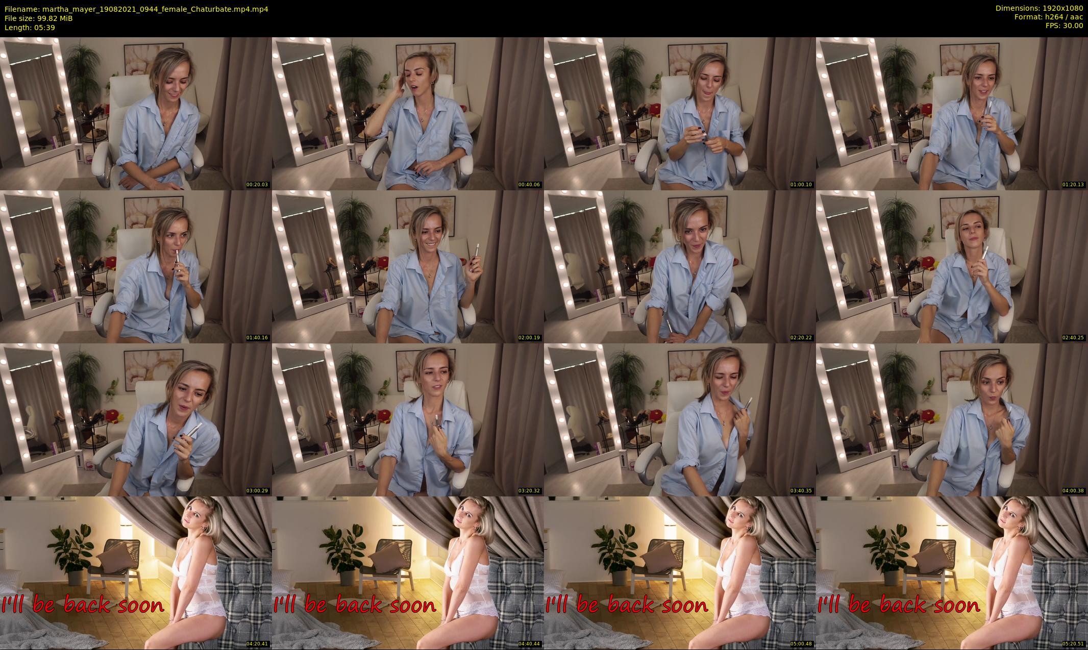 martha_mayer — 6 minute Chaturbate female cam show recording, 1080p, Aug 19, 2021