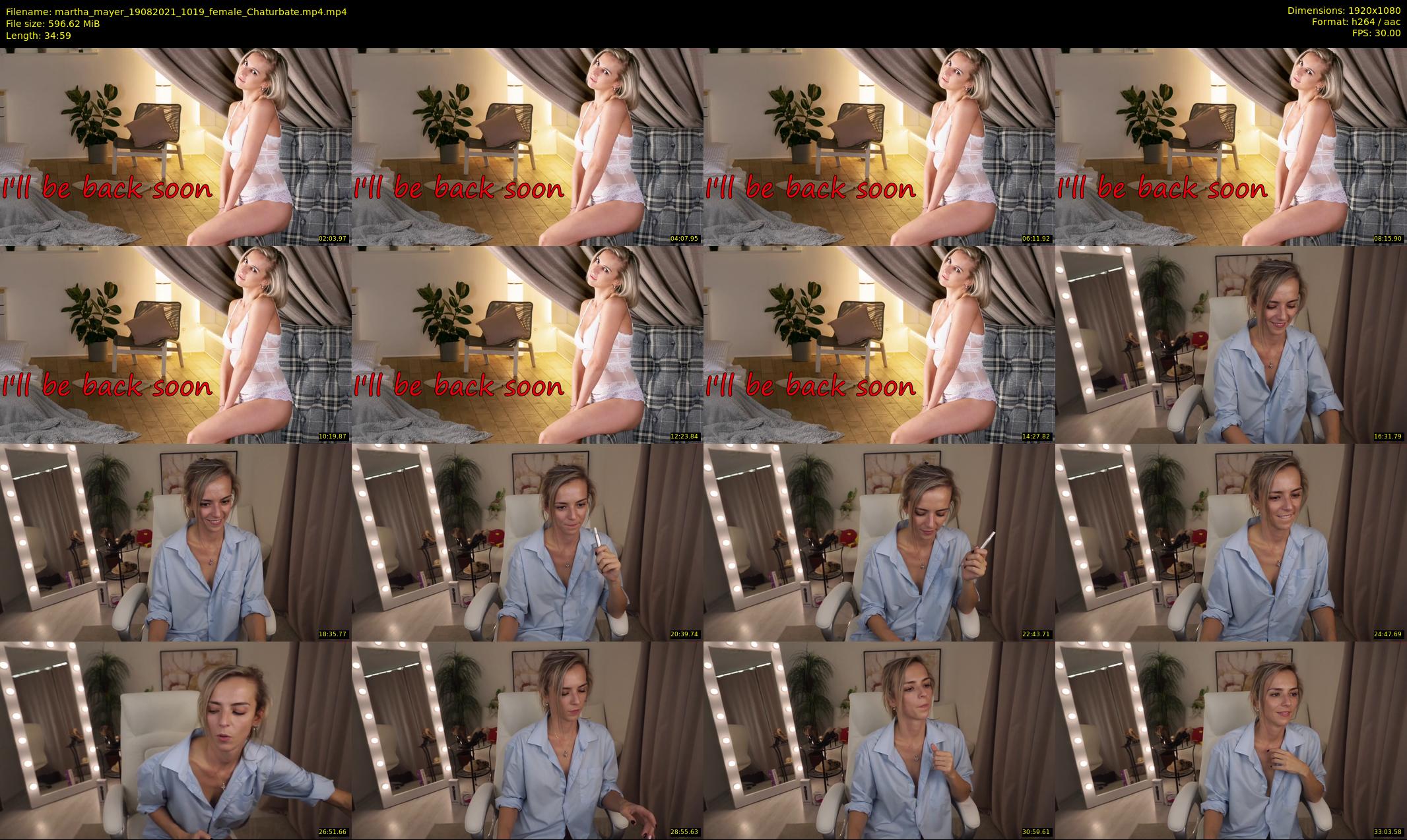 martha_mayer — 35 minute Chaturbate female cam show recording, 1080p, Aug 19, 2021