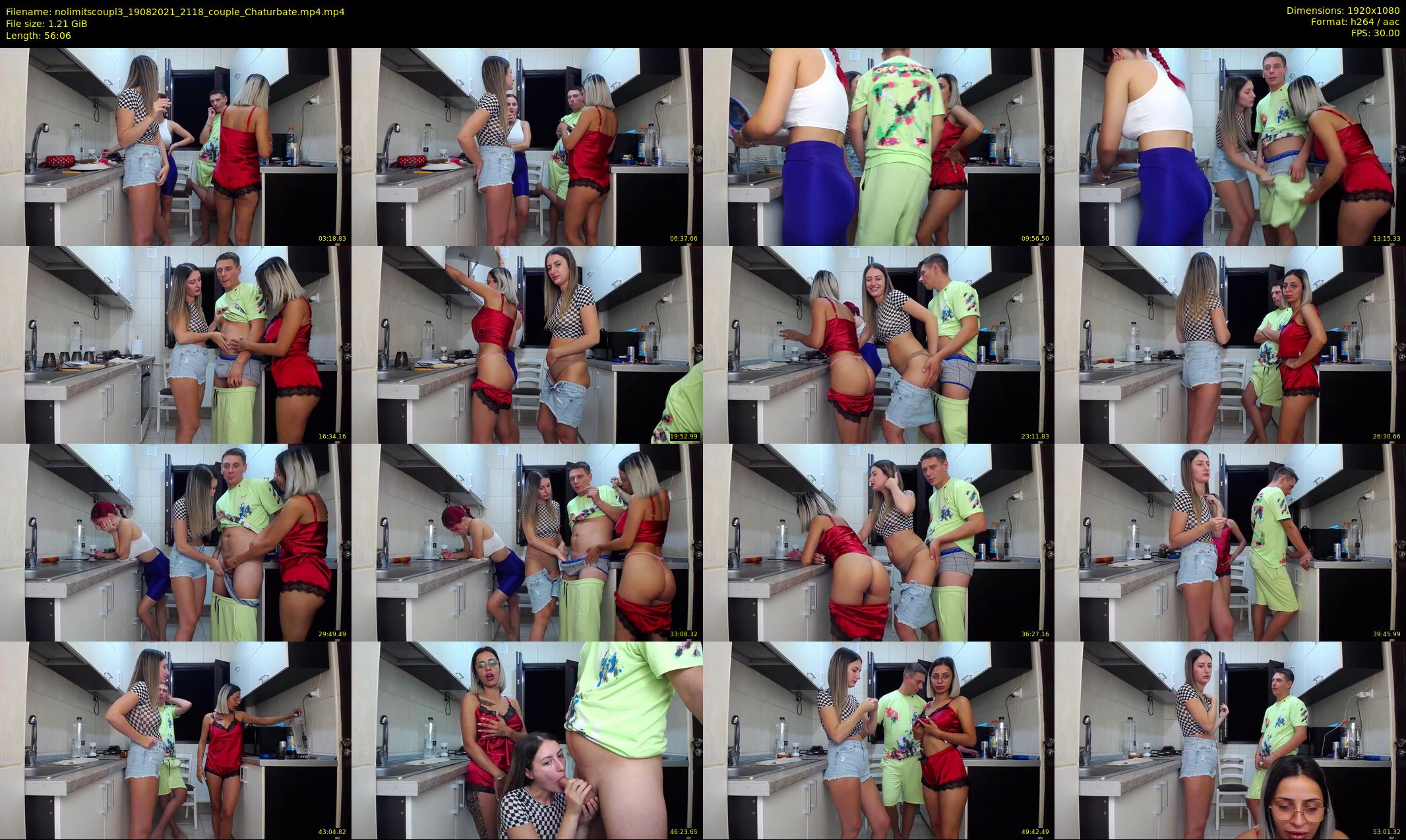 nolimitscoupl3 — 57 minute Chaturbate couple cam show recording, 1080p, Aug 19, 2021