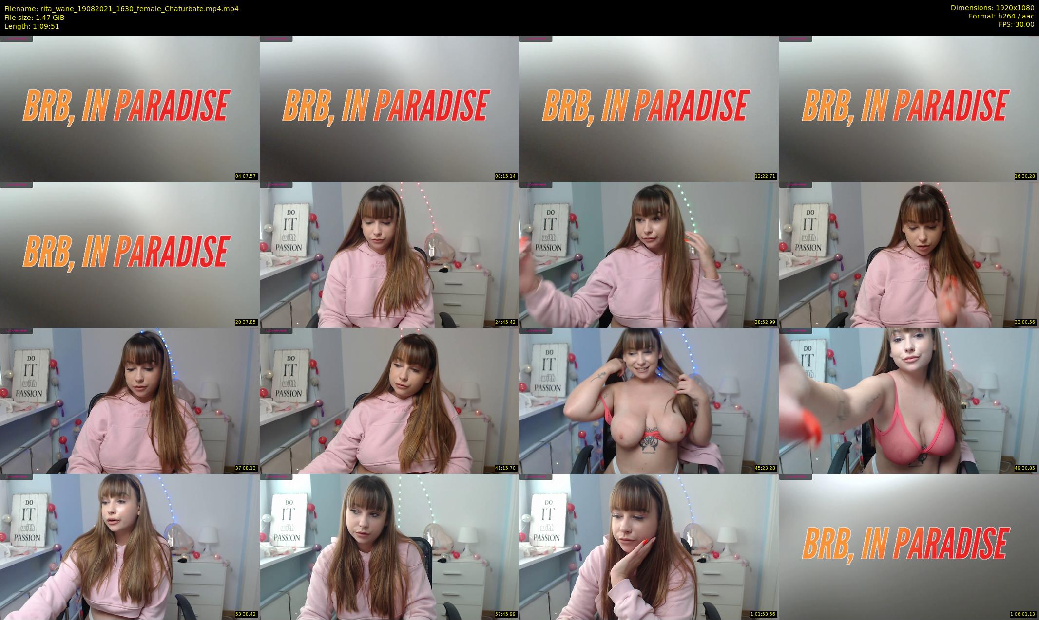rita_wane — 70 minute Chaturbate female cam show recording, 1080p, Aug 19, 2021