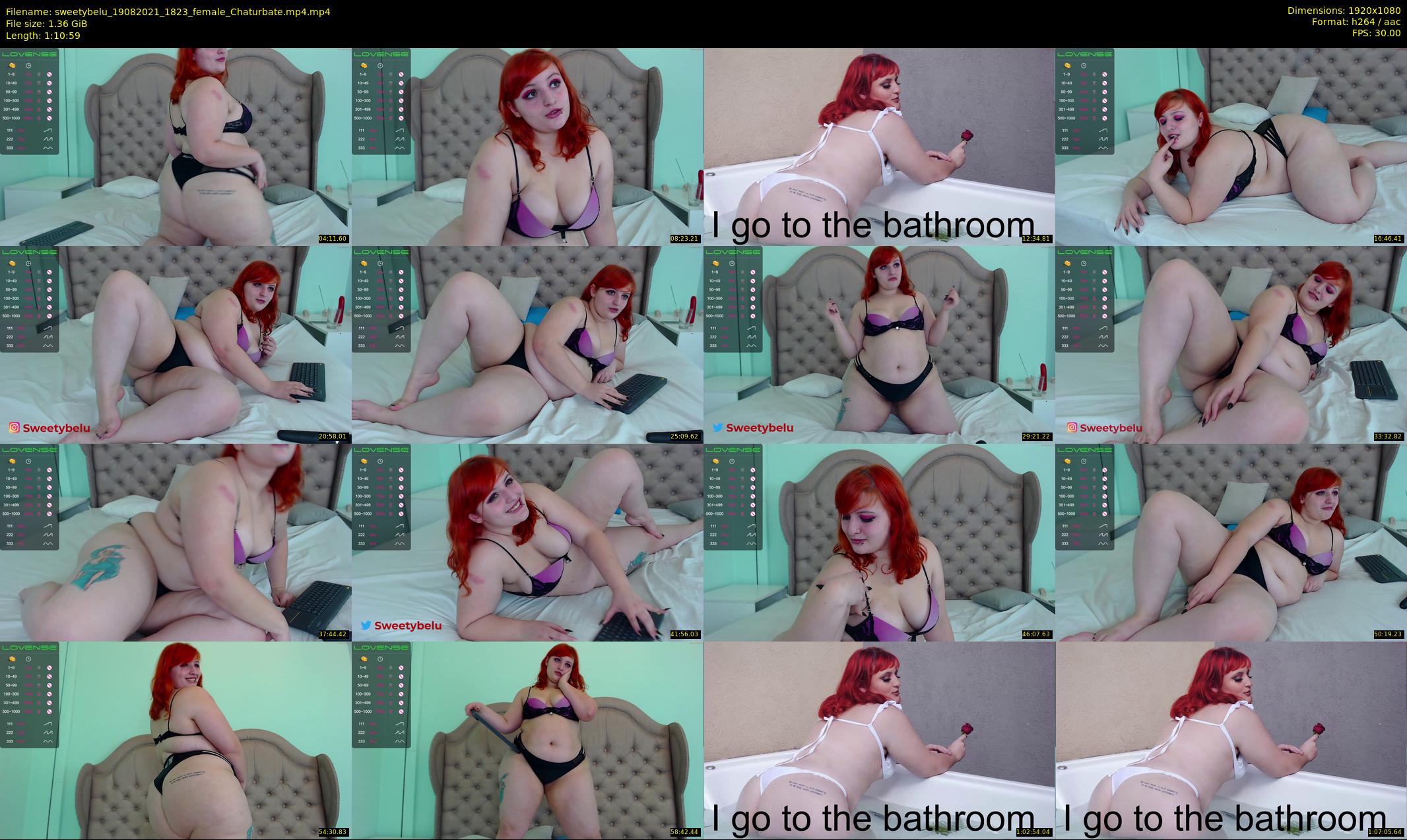 sweetybelu — 71 minute Chaturbate female cam show recording, 1080p, Aug 19, 2021