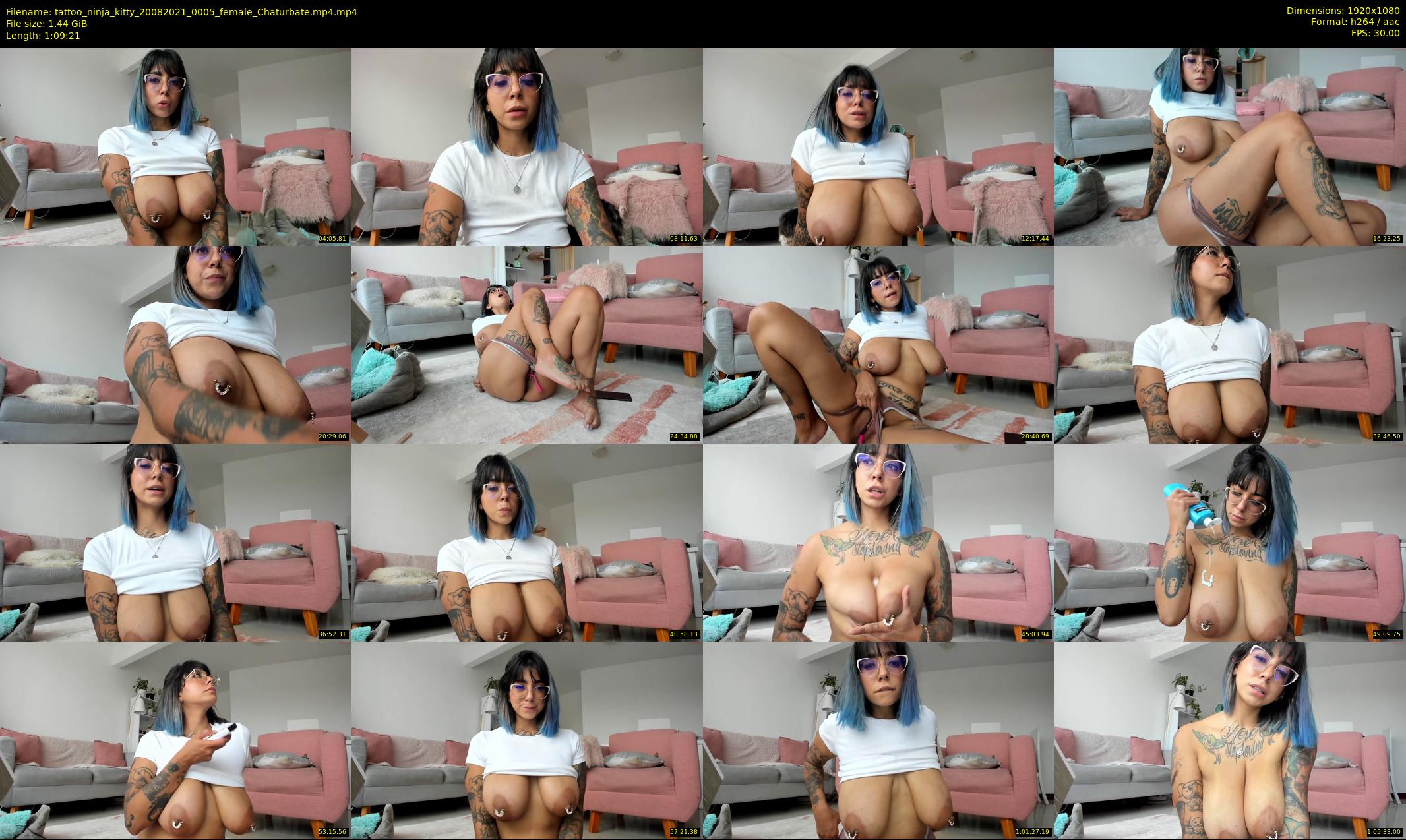 tattoo_ninja_kitty — 70 minute Chaturbate female cam show recording, 1080p, Aug 20, 2021