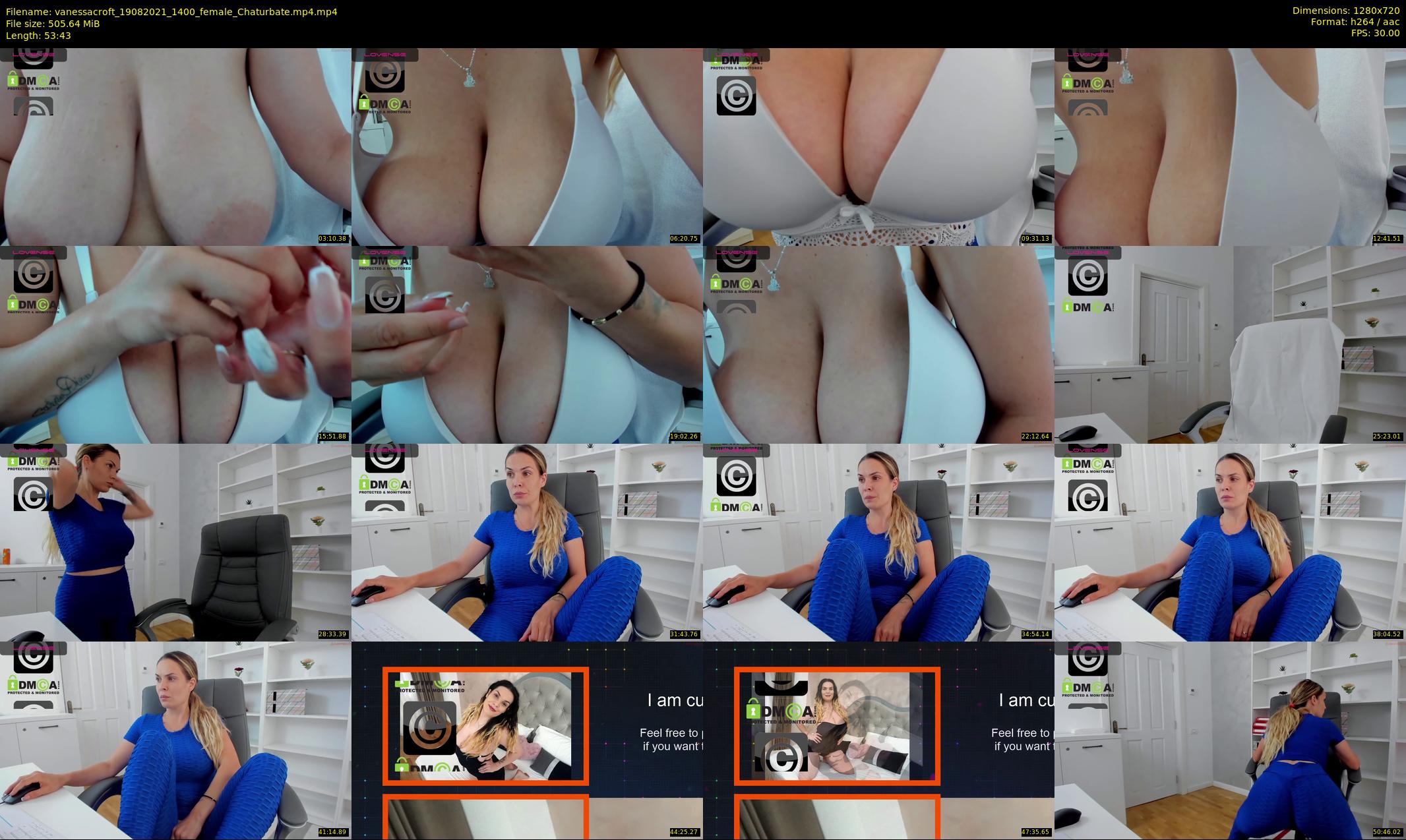vanessacroft — 54 minute Chaturbate female cam show recording, 720p, Aug 19, 2021